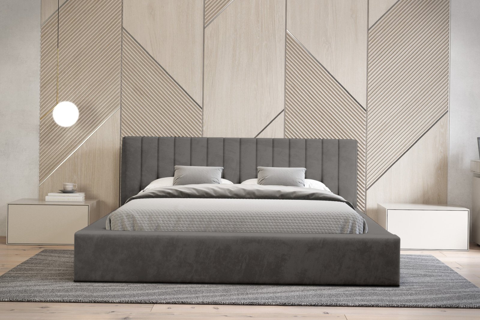 Polsterbett Carno Chenille 140x200 mit Holzrahmen Ditra-New 11