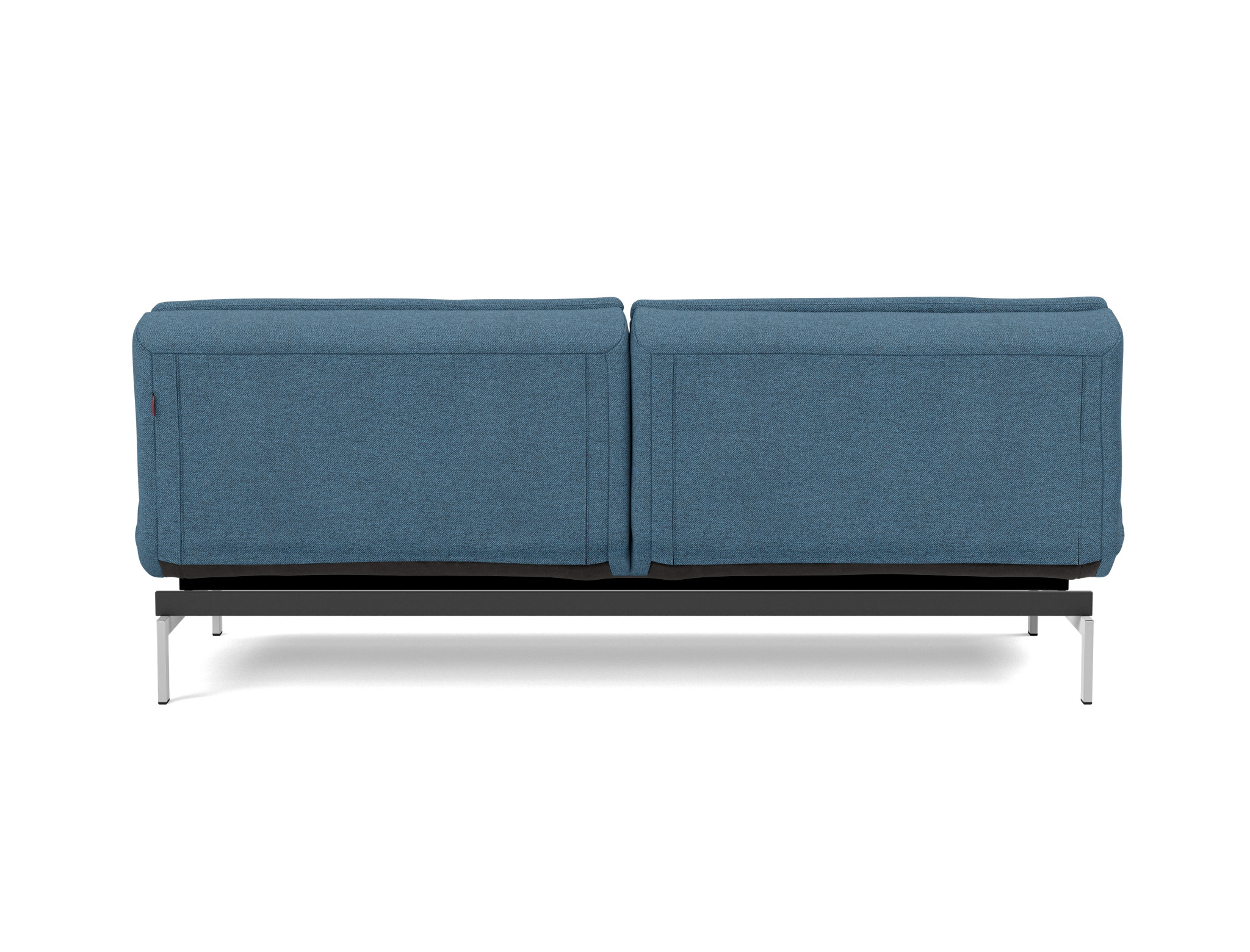 Schlafsofa Dublexo Strukturierter Stoff Weda 302-Weda-Blue Beine Chrom