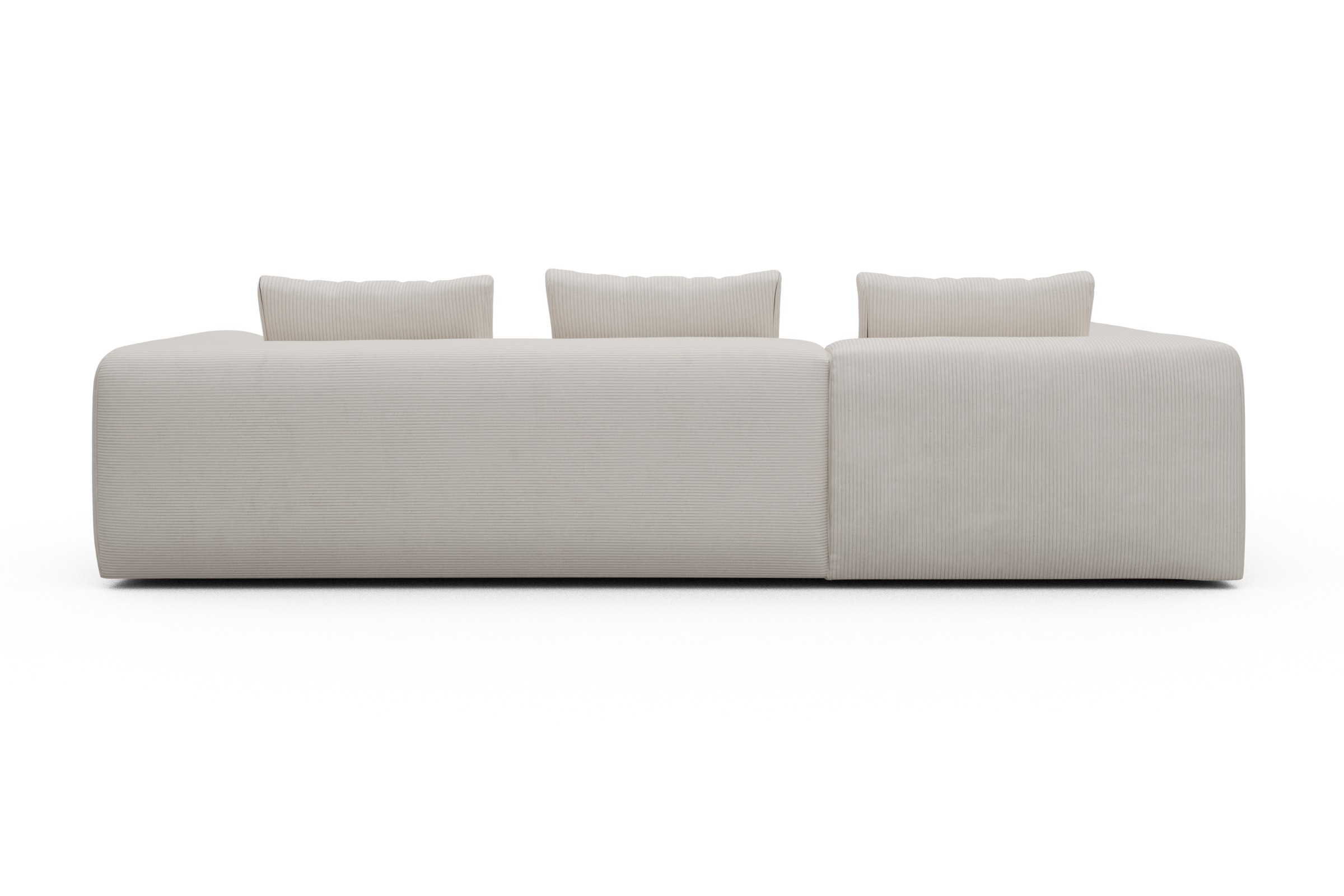 Ecksofa Fred Relax-Ecke links mit 2,5-Sitzer Corduroy-Ivory
