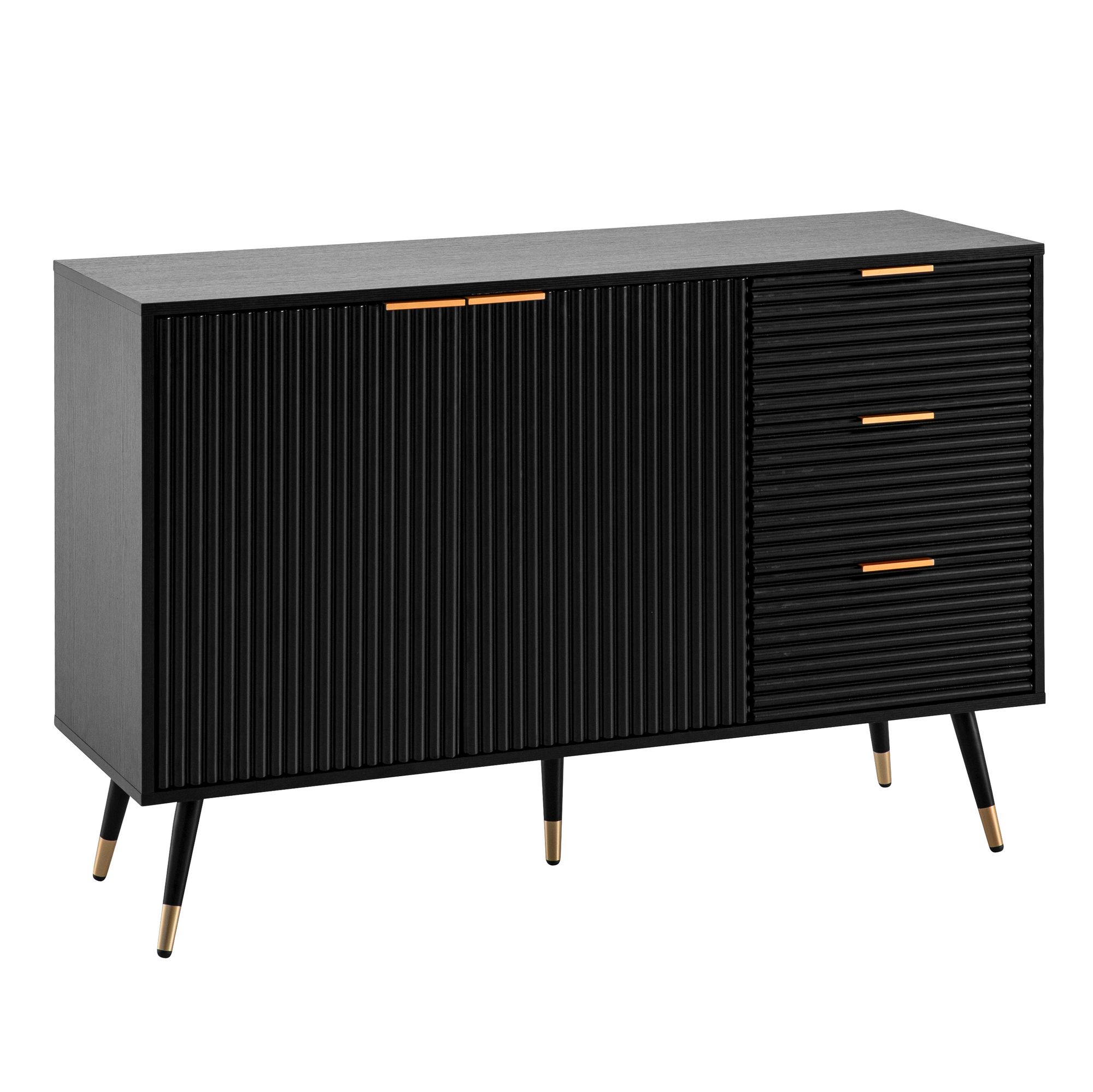 Sideboard Evenes Schwarz 120 × 40 × 80 cm