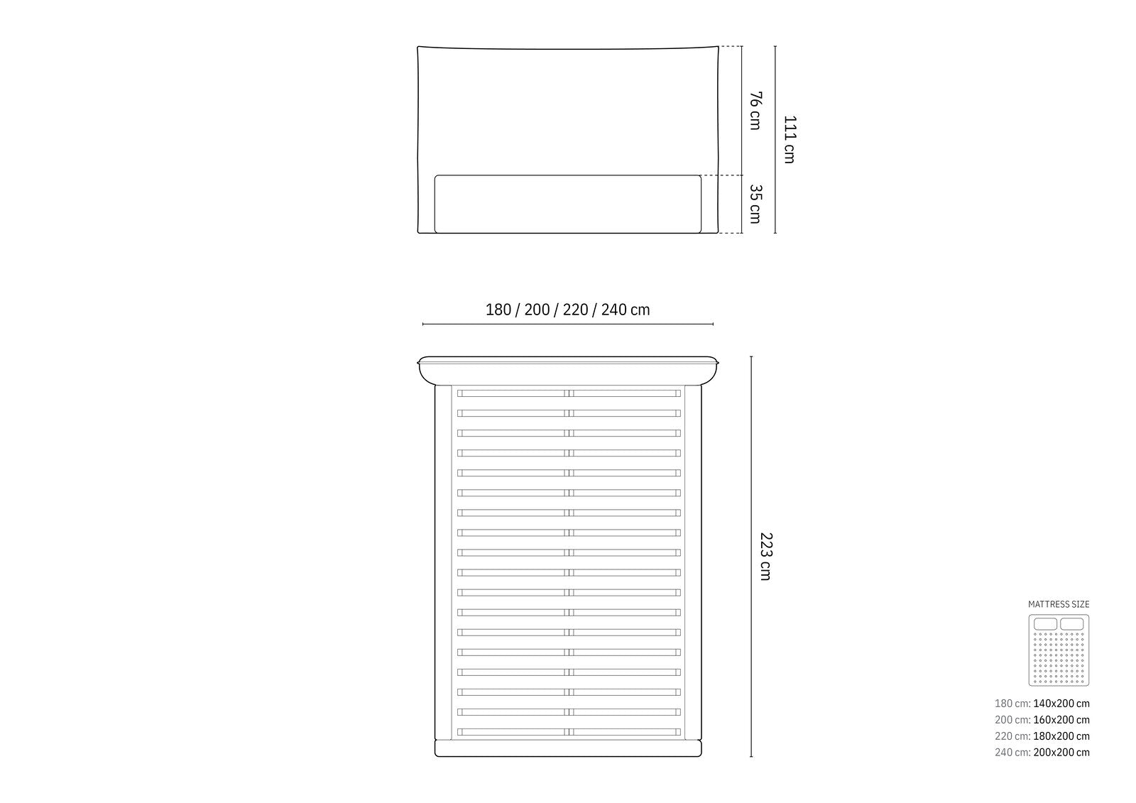 Micadoni Bett Kaelle Samt Bluvel Königsblau 160x200