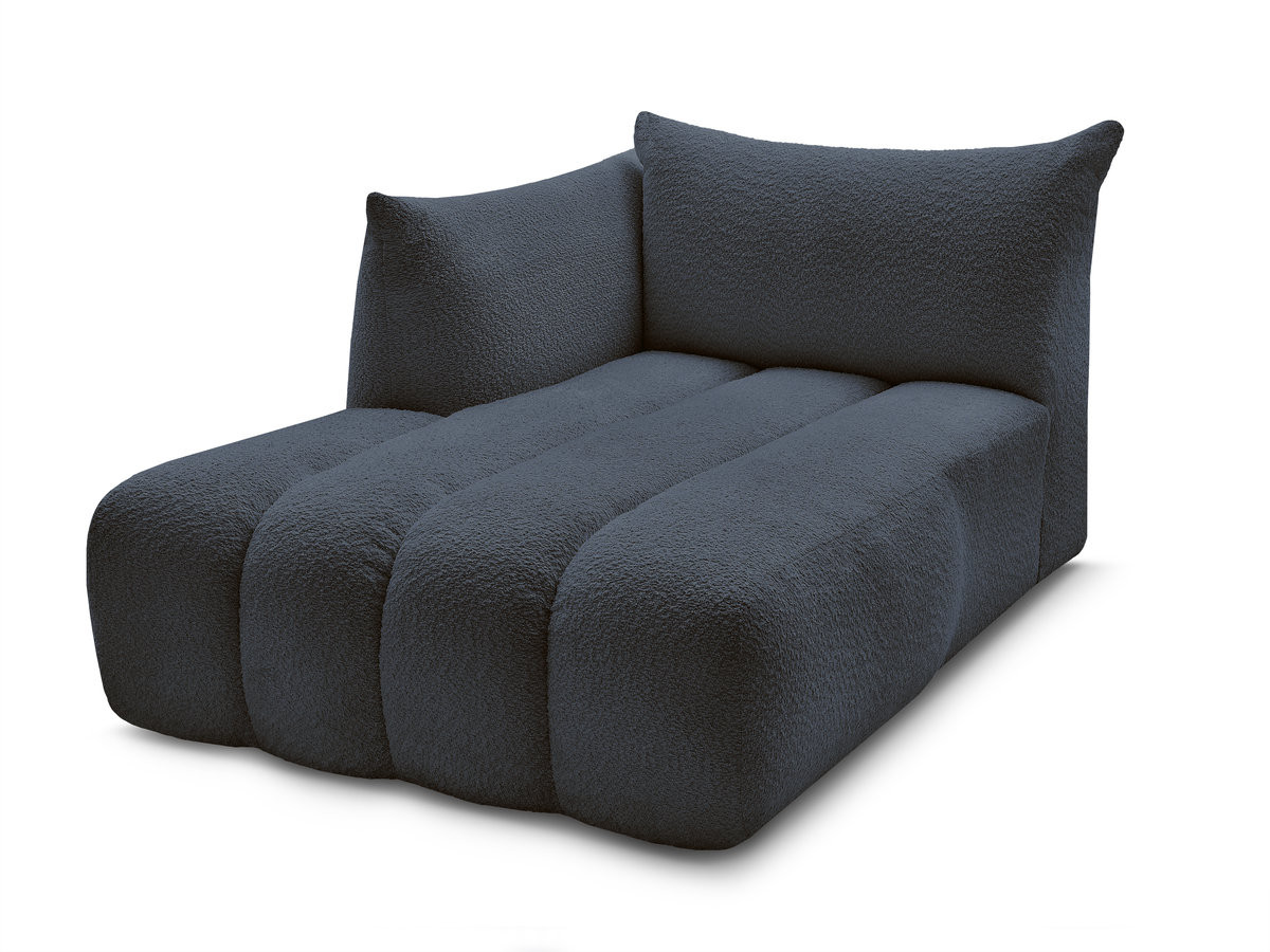 Bobochic Azra Méridienne-Modul Bouclé-Stoff Dunkelblau Ecke links