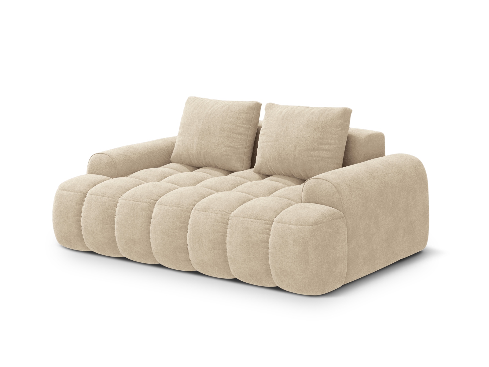 Cosmopolitan Design Sofa Linz 2-Sitzer Samt Vogue Helles Beige