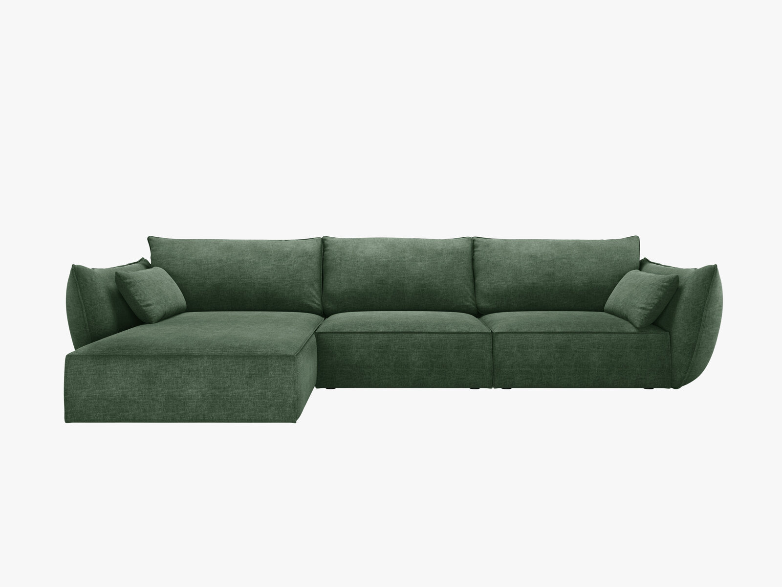 Micadoni Ecksofa Kaelle 4-Sitzer Links Chenille Over The Horizon Flaschengrün