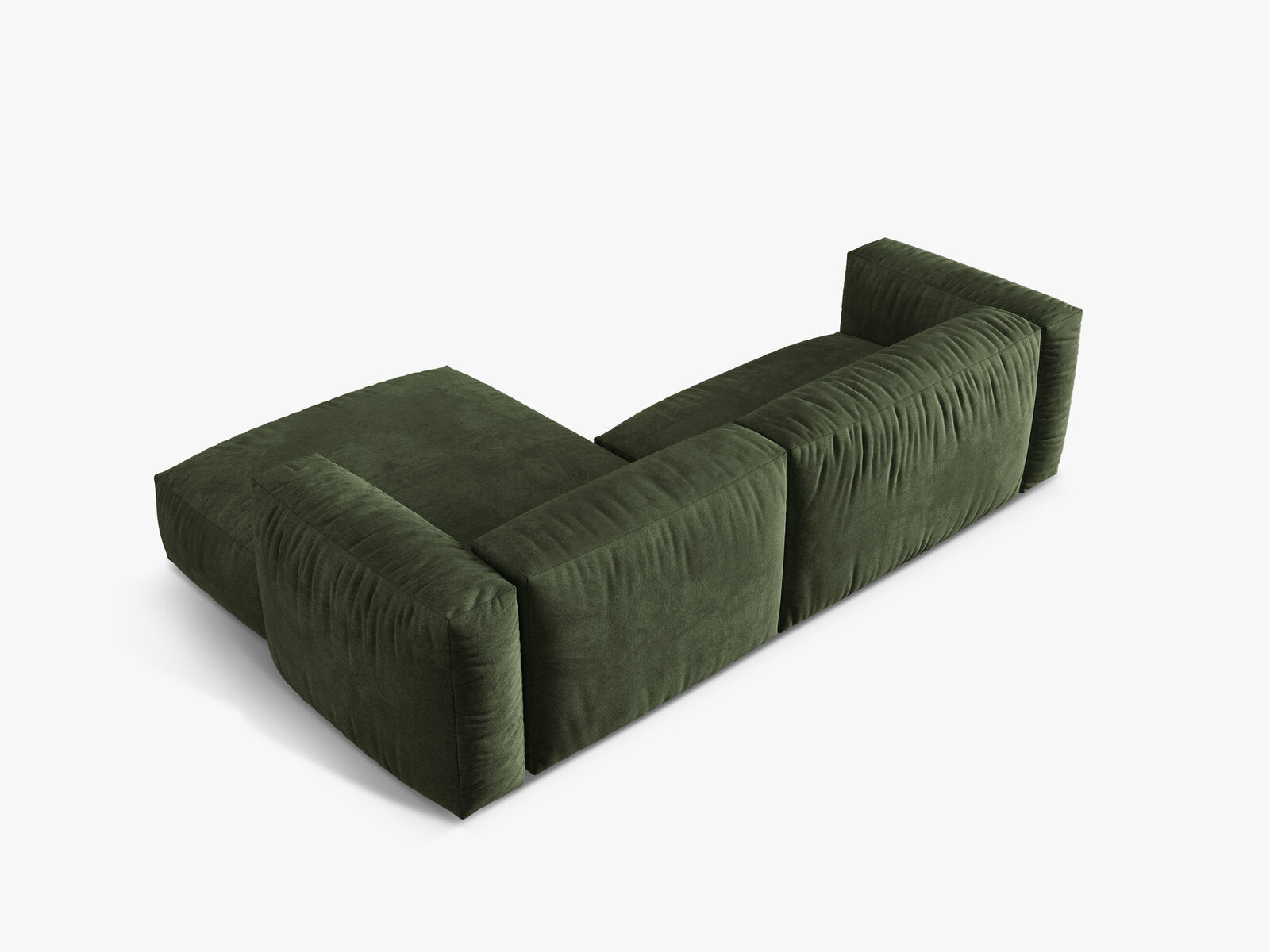 Micadoni Ecksofa Martina 2-Sitzer Rechts Samt Vogue Grün