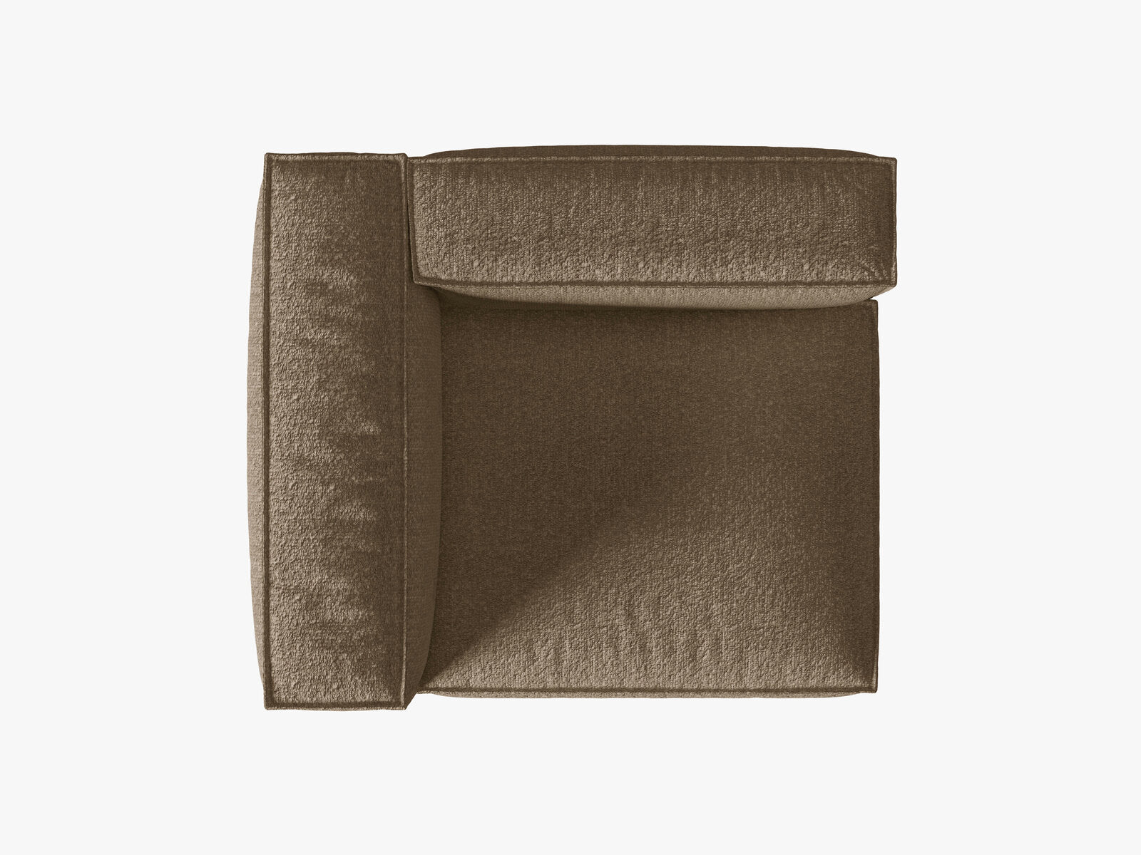 Micadoni Eckmodul Groß Nuria 1-Sitzer Links Boucle Cappuccino
