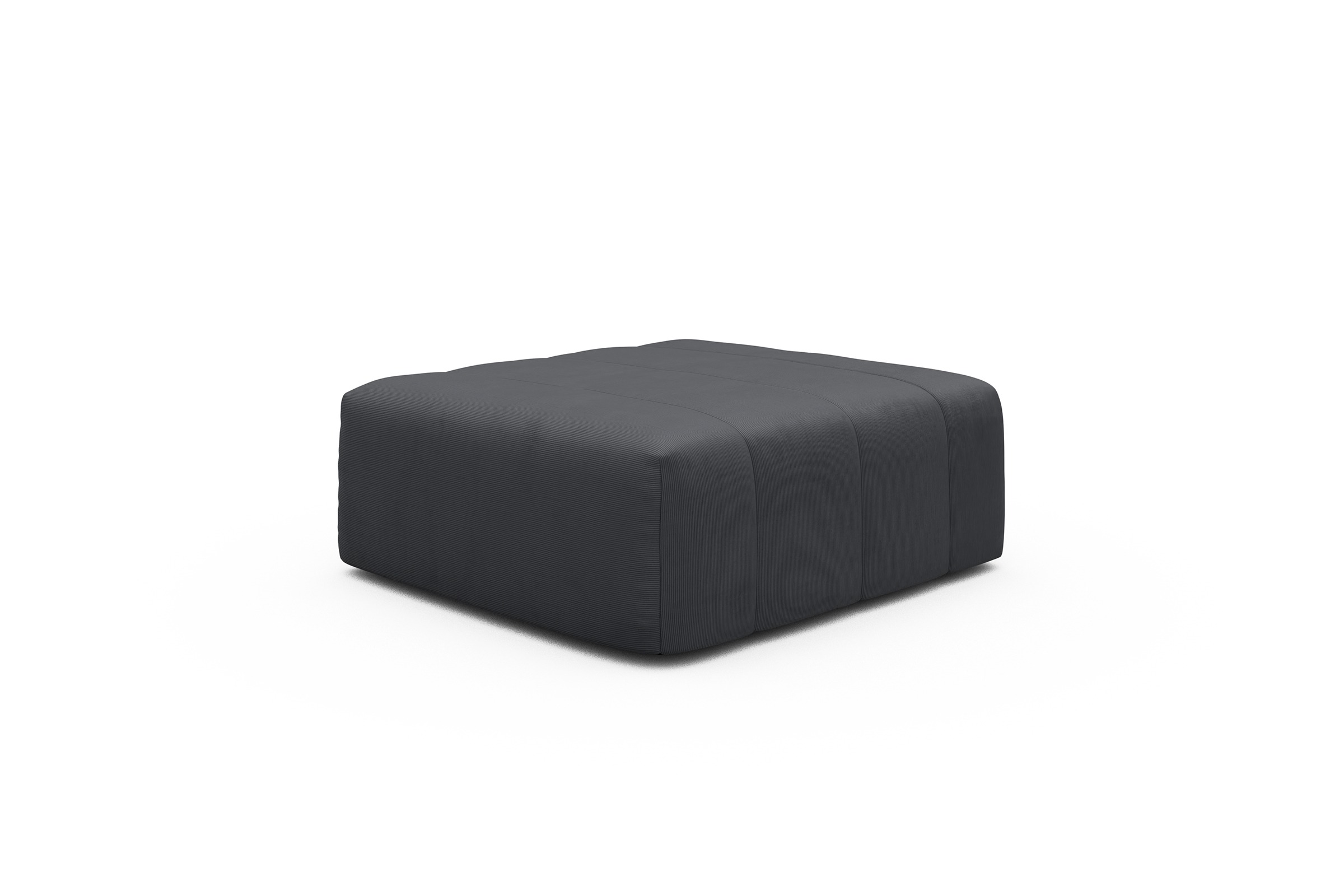 Sitzhocker Hugo Ottomane Cordufine-Slate-Grey