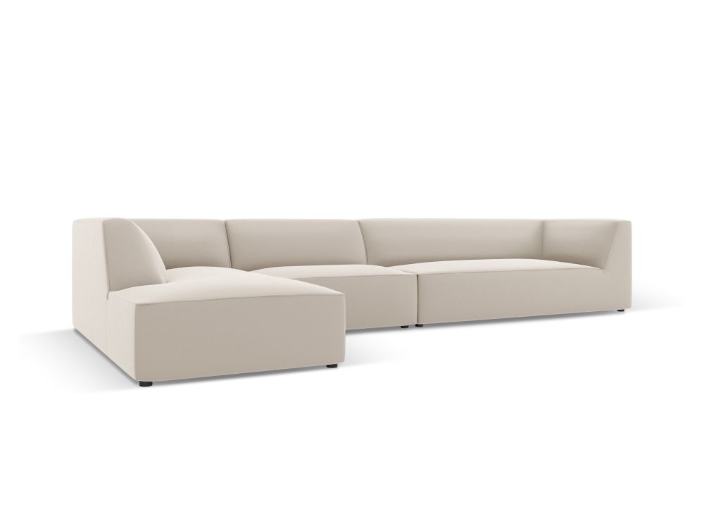 Cosmopolitan Design Ecksofa Siena 5-Sitzer Kunstleder Pacifico Taubengrau Links