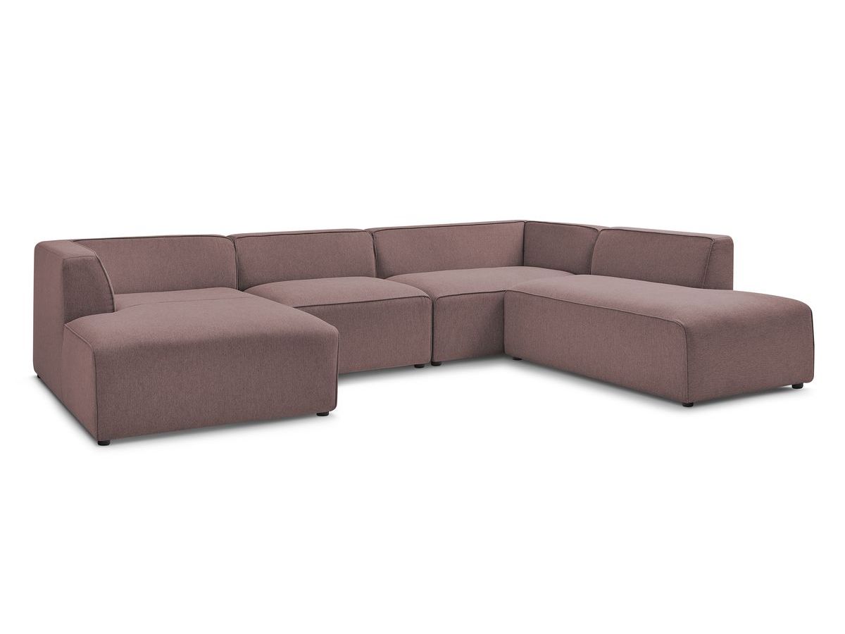 Bobochic Megeve Wohnlandschaft Melange-Stoff Rosa Ecke links