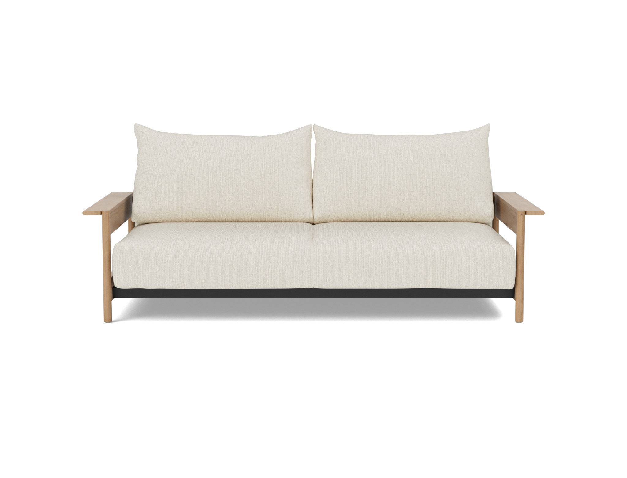 Schlafsofa Malloy Wood Boucle Skandi 531-Off-White