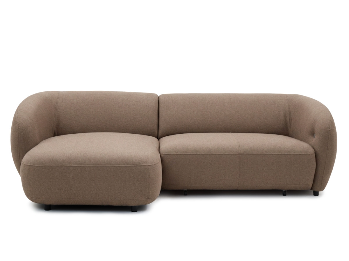 Bobochic Halo Ecksofa mit Schlaffunktion Stoff Taupe Ecke links
