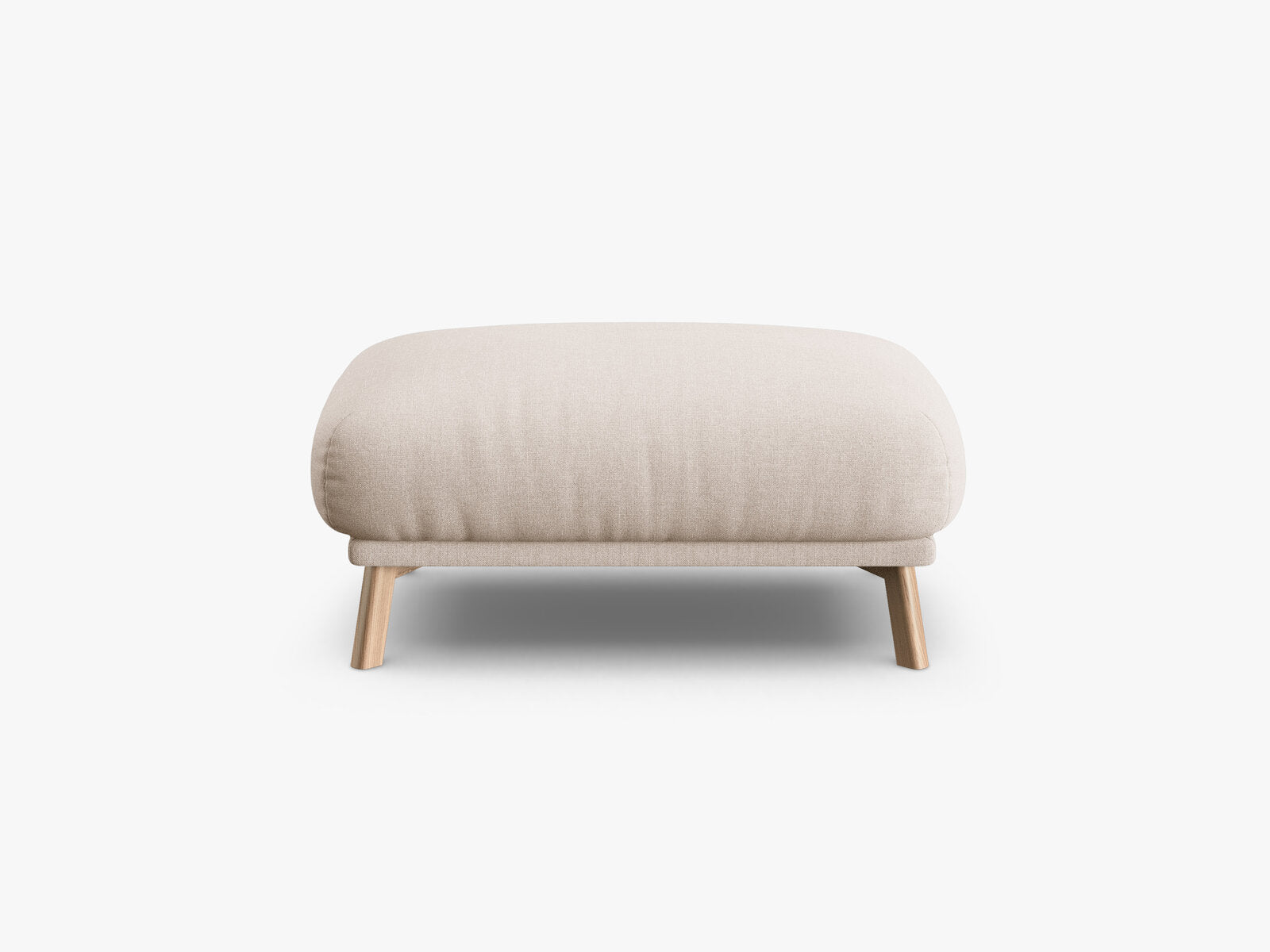 Micadoni Hocker Naomi große Version Strukturierter Stoff Liberty Beige