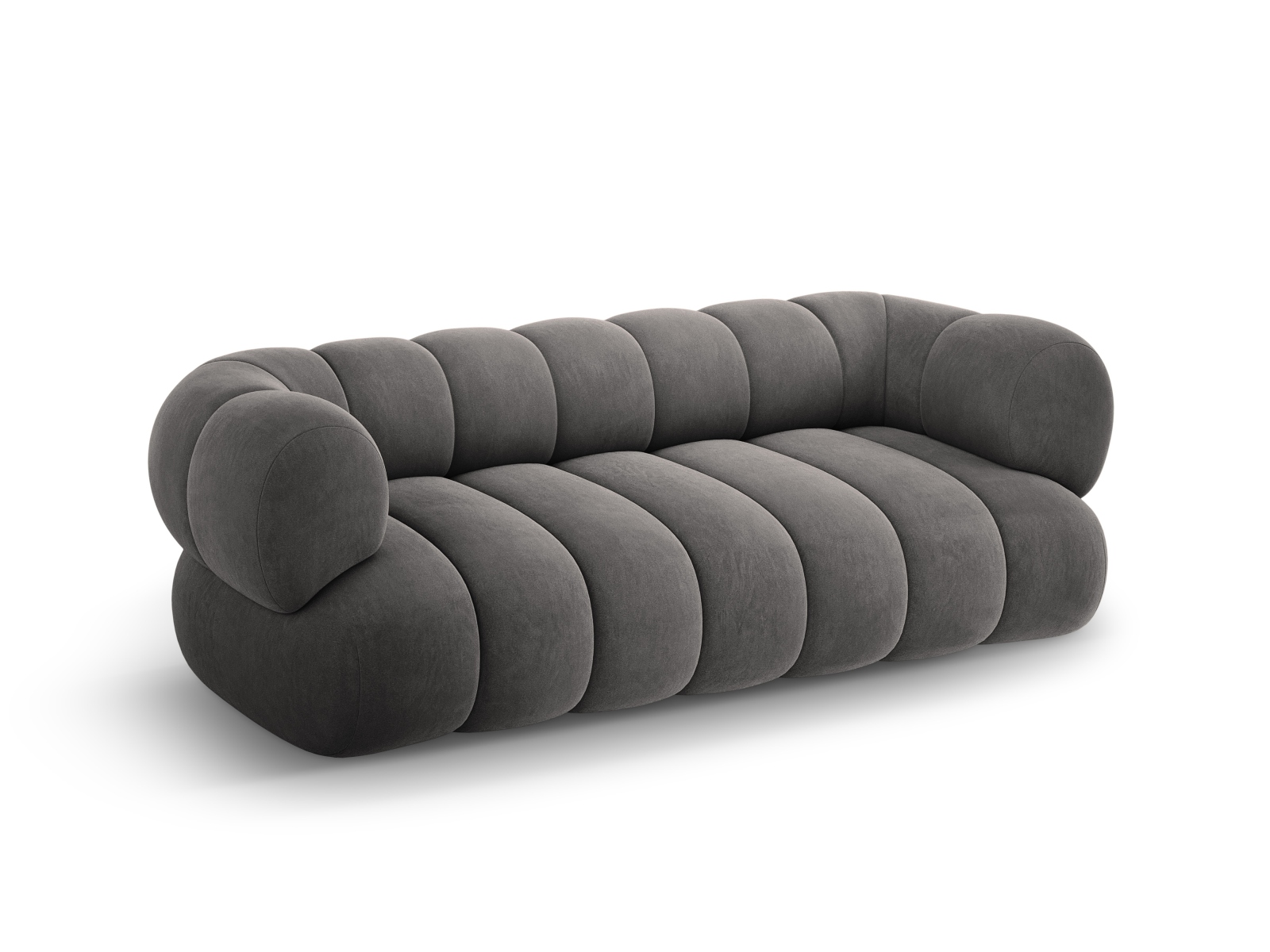 Cosmopolitan Design Sofa Koge 3-Sitzer Samt Vogue Grau