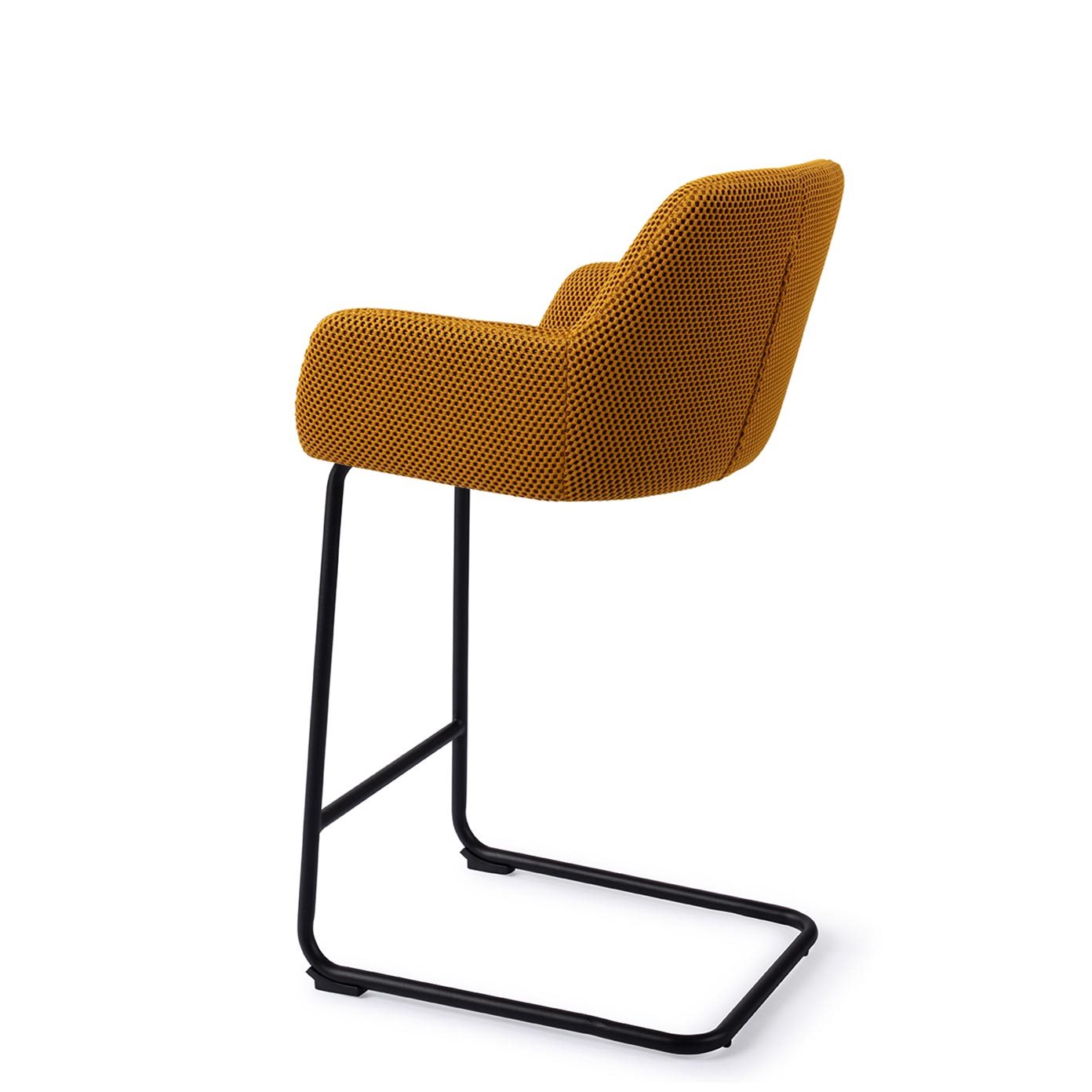 Jesper Home Barhocker Hiroo Groovy-Garam Arch Schwarz Barhöhe (75cm)