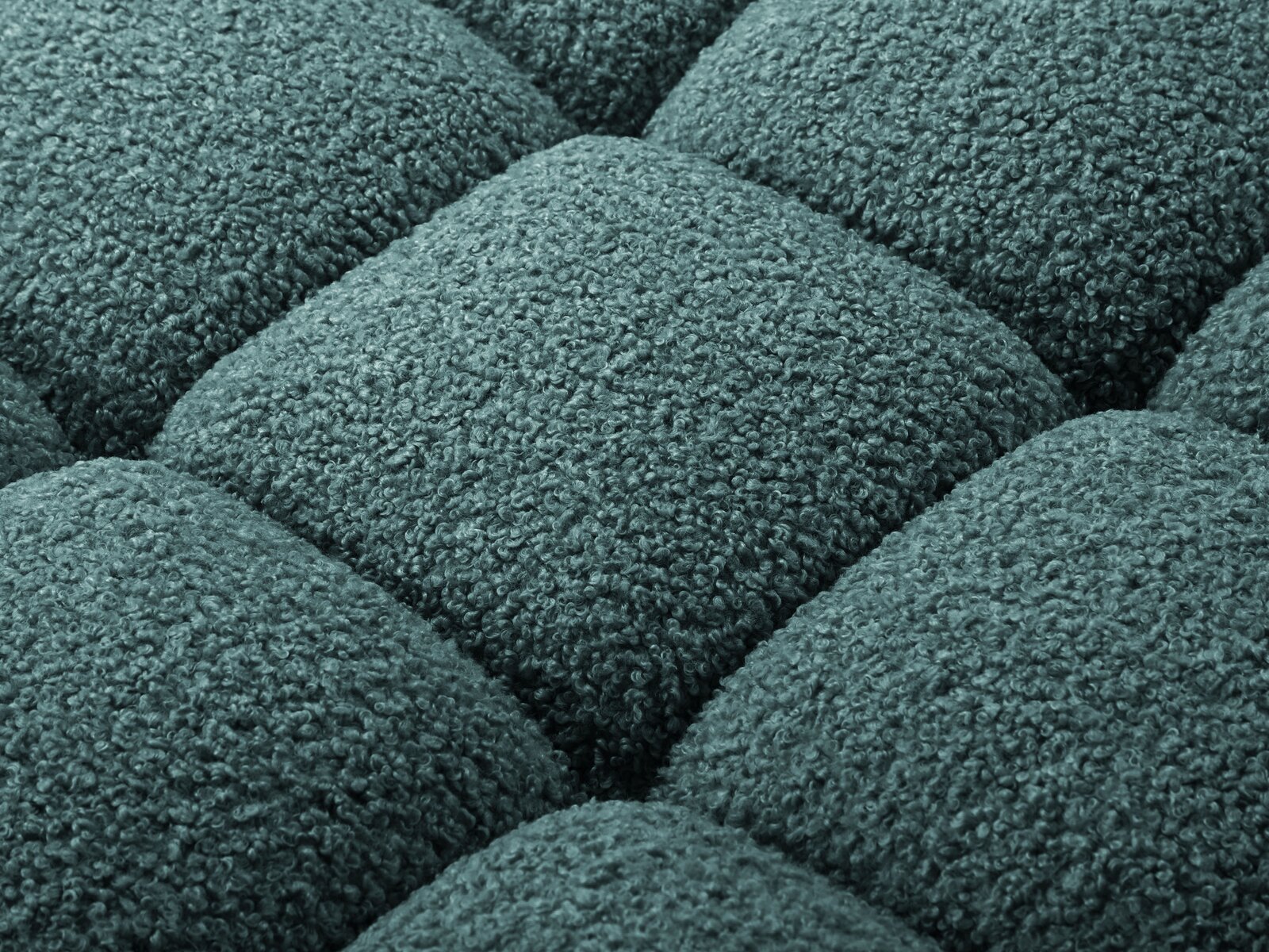 Micadoni Modulares Sofa Bellis 4-Sitzer Links Boucle Rolf Petrol
