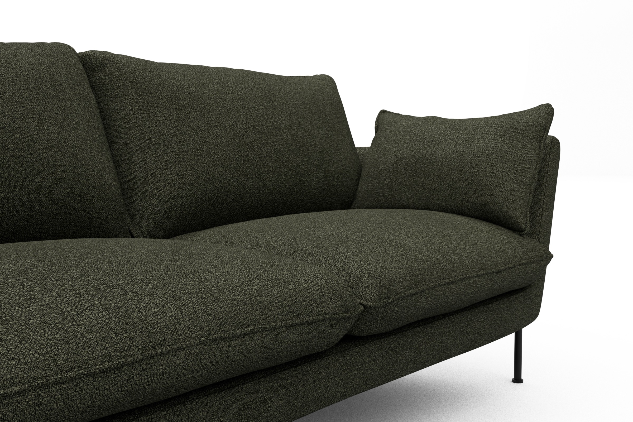 Sofa Anton 2-Sitzer Boucle-Forest-Green