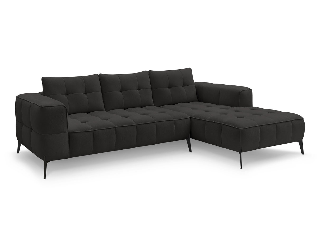 Bobochic Anis Ecksofa Strukturstoff Schwarz Ecke rechts