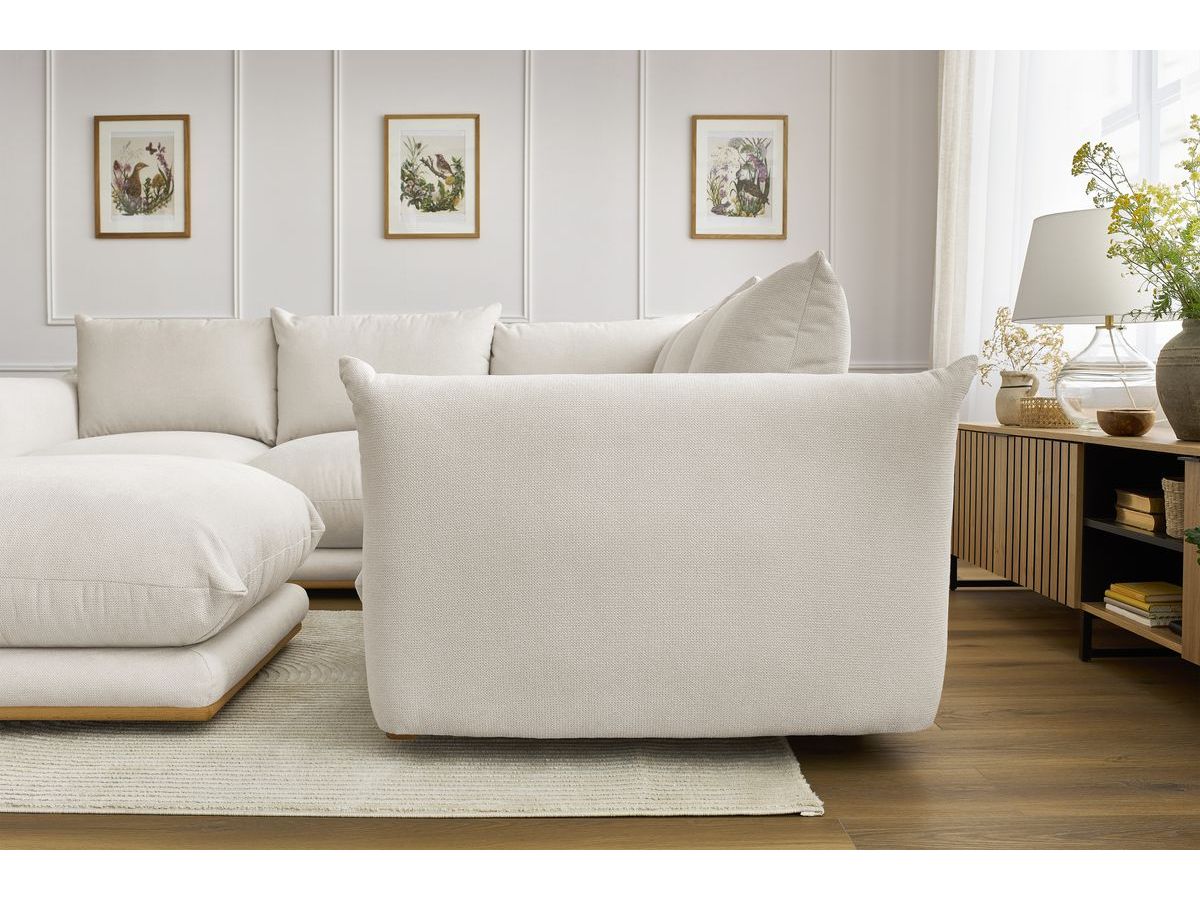 Bobochic Ernest Ecksofa mit Pouf Stoff Beige