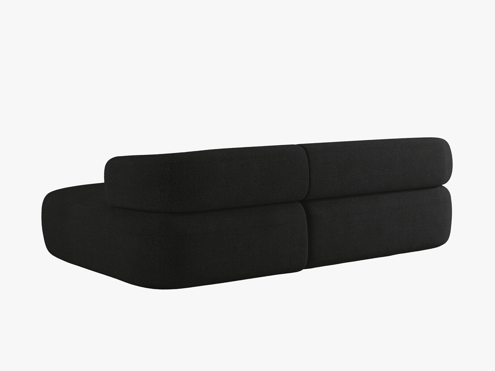Micadoni 5-Sitzer Ecksofa Jenny Rechts Boucle Now or Never Schwarz