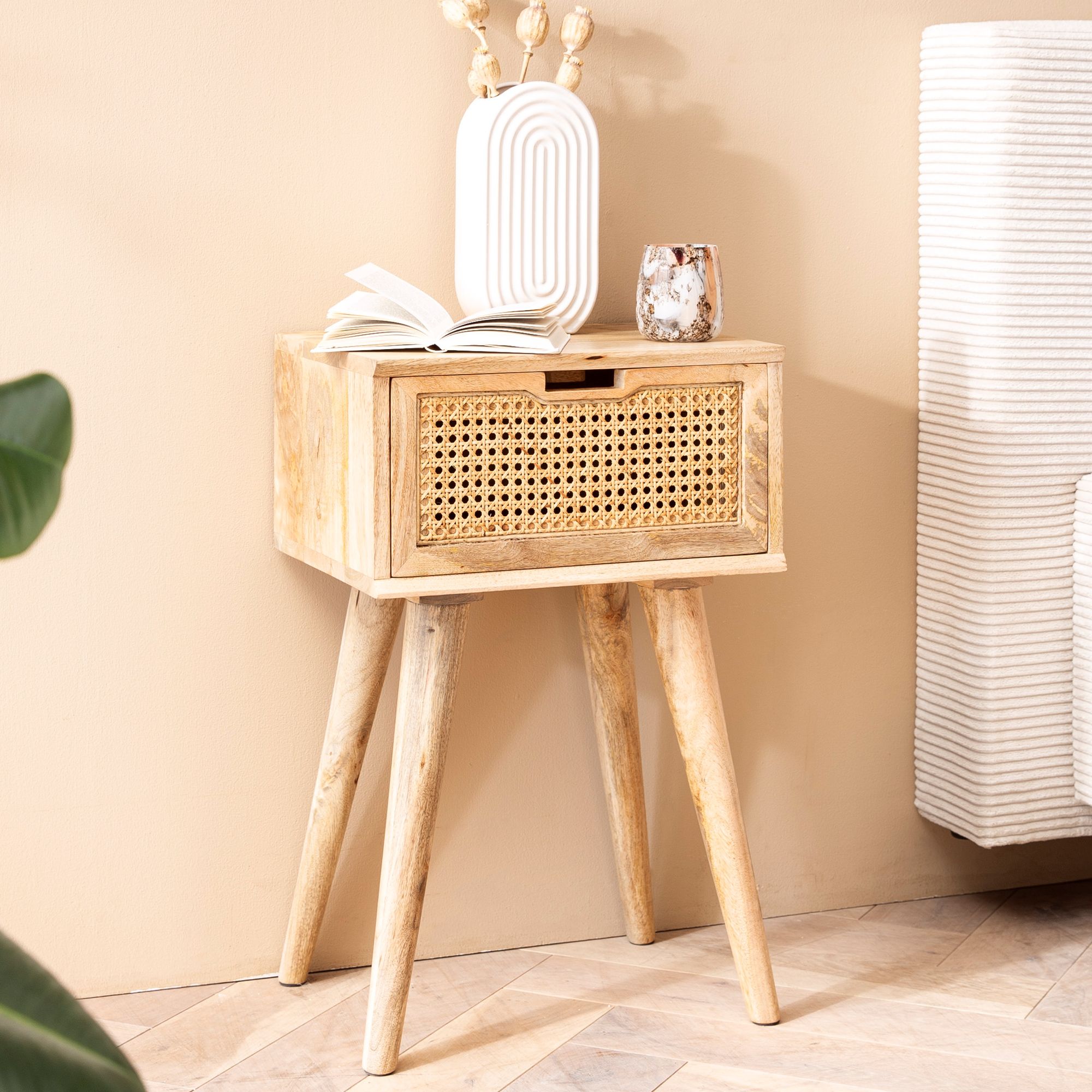 Nachttisch Solvik Massivholz Mango 40 × 30 × 60 cm