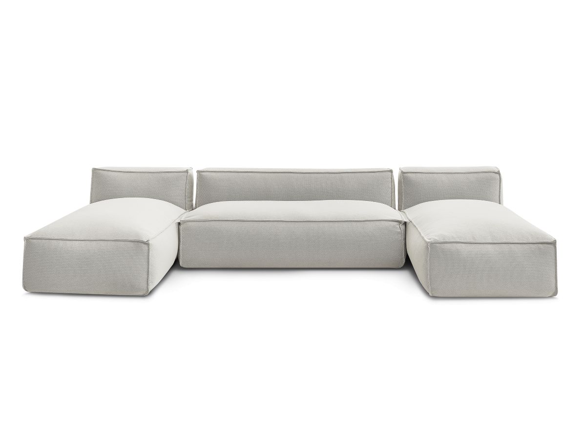 Bobochic Biarritz Gartensofa 4-Sitzer Melange-Stoff Beige