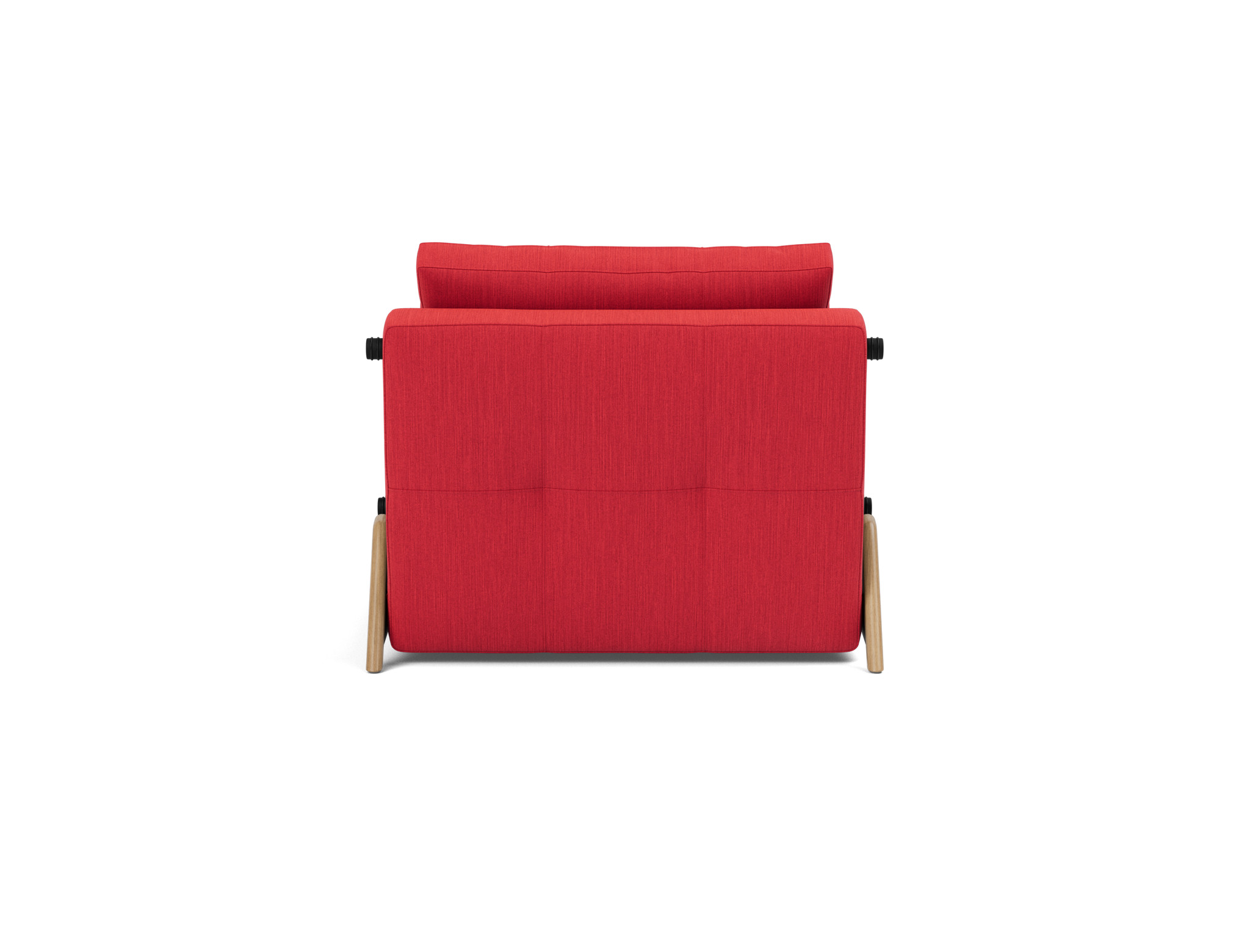Schlafsessel Cubed 90 Flachgewebe Elegance 511-Red Beine Eiche