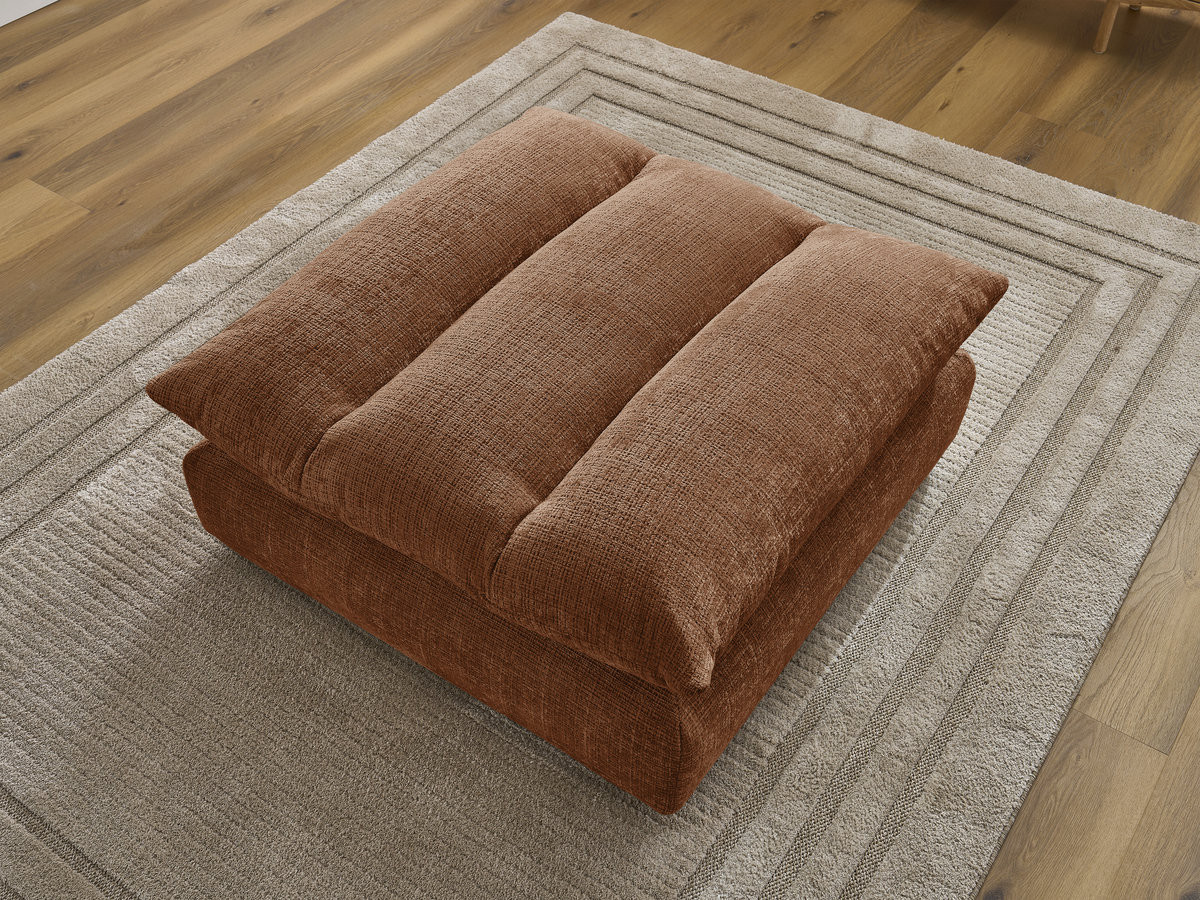 Bobochic Neil Pouf Strukturstoff Orange