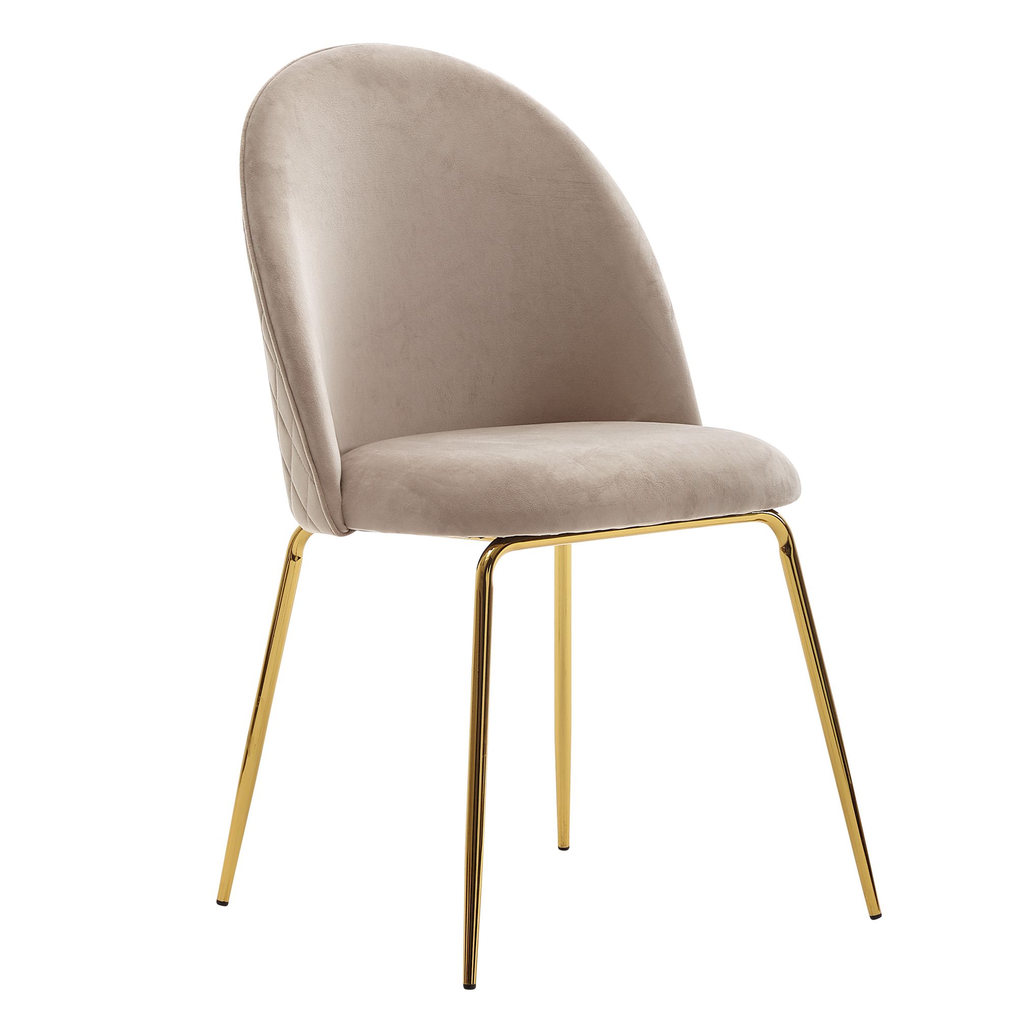 Esszimmerstuhl Eidar Samt Beige 53 × 50 × 86 cm