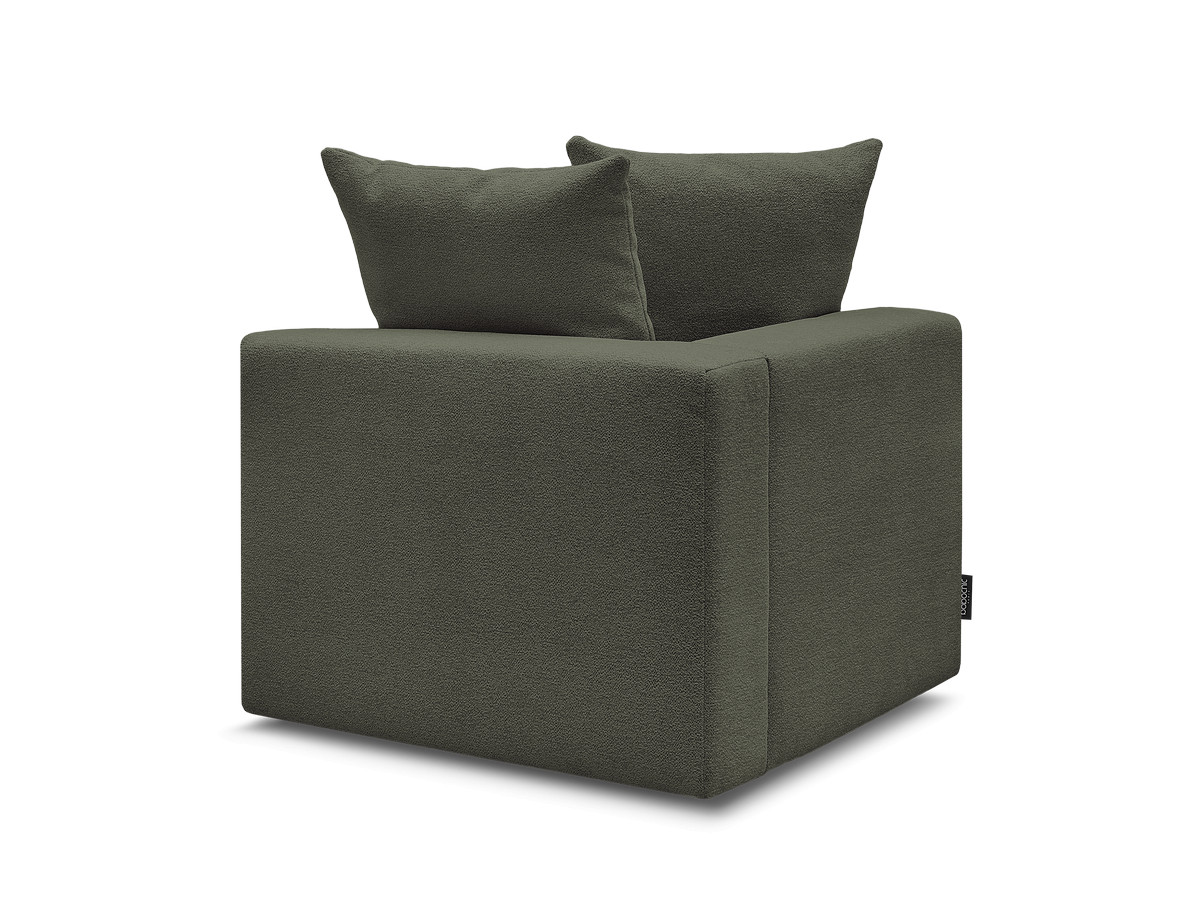 Bobochic Voltaire Eckmodul Melange-Stoff Grün Ecke links