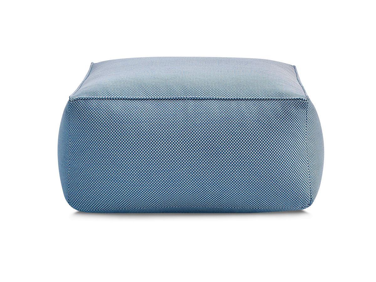 Bobochic Riviera Pouf 80 × 80 cm Melange-Stoff Dunkelblau