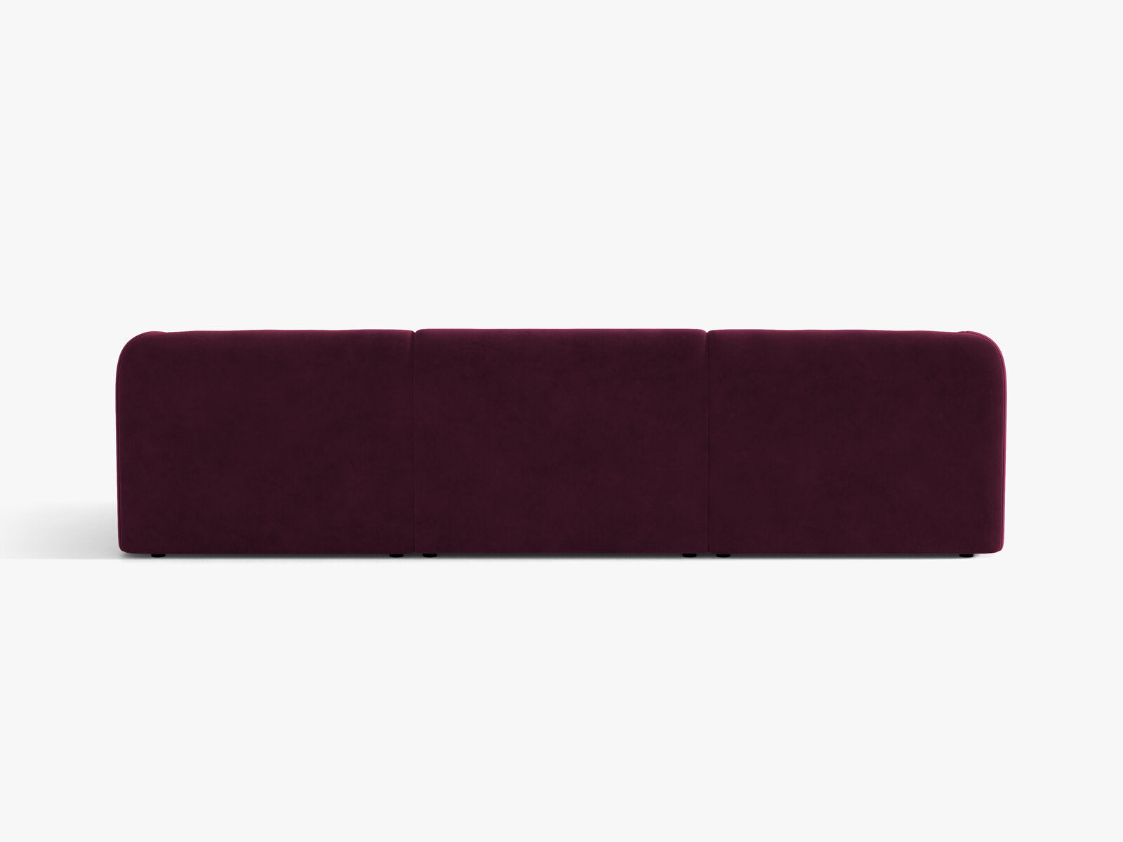Micadoni Sofa Miley 3-Sitzer Samt Venus Burgunder