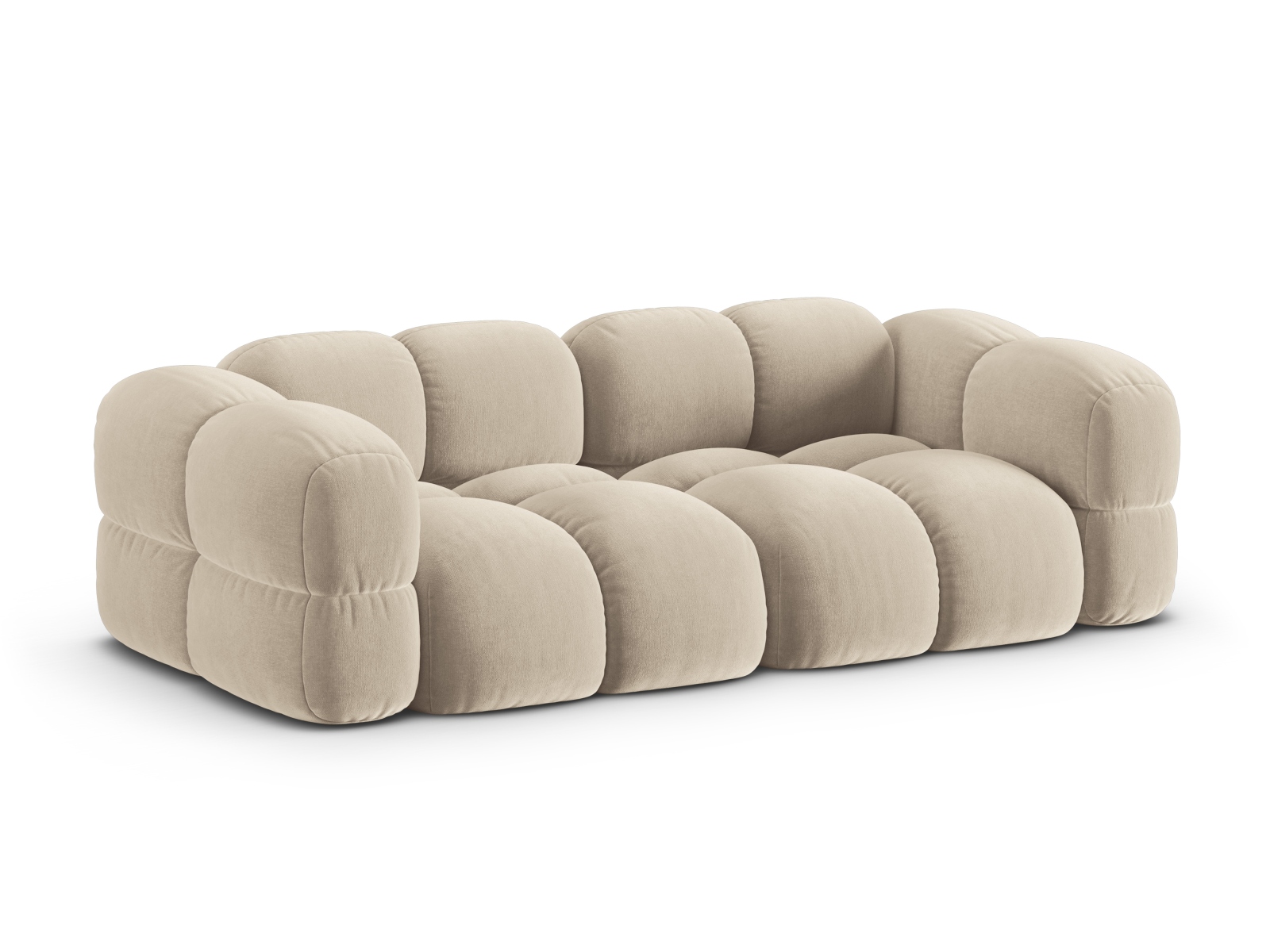 Cosmopolitan Design Sofa Loretto 4-Sitzer Samt Vogue Helles Beige