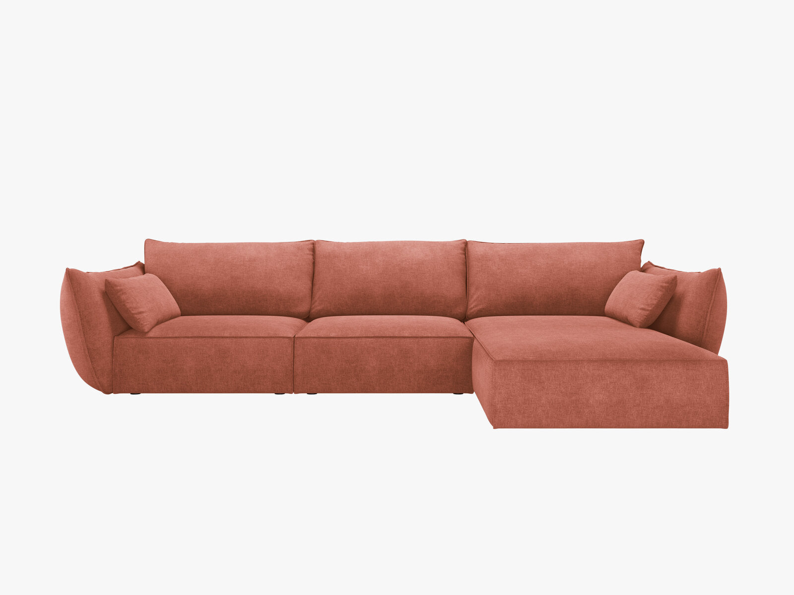 Micadoni Ecksofa Kaelle 4-Sitzer Rechts Chenille Over The Horizon Terrakotta