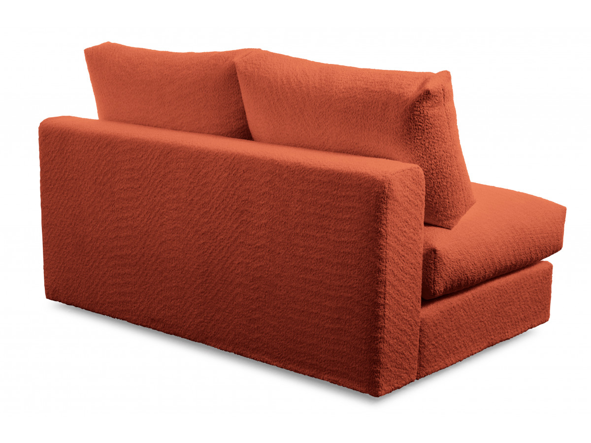Bobochic Paris Sofamodul 2-Sitzer Bouclé-Stoff Orange