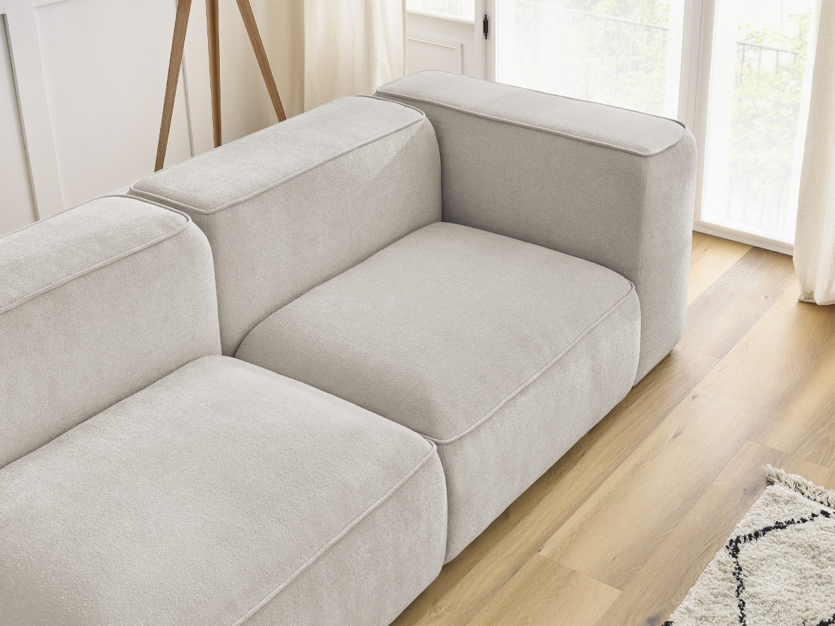 Bobochic Zephyr Sofa 3-Sitzer Strukturstoff Beige