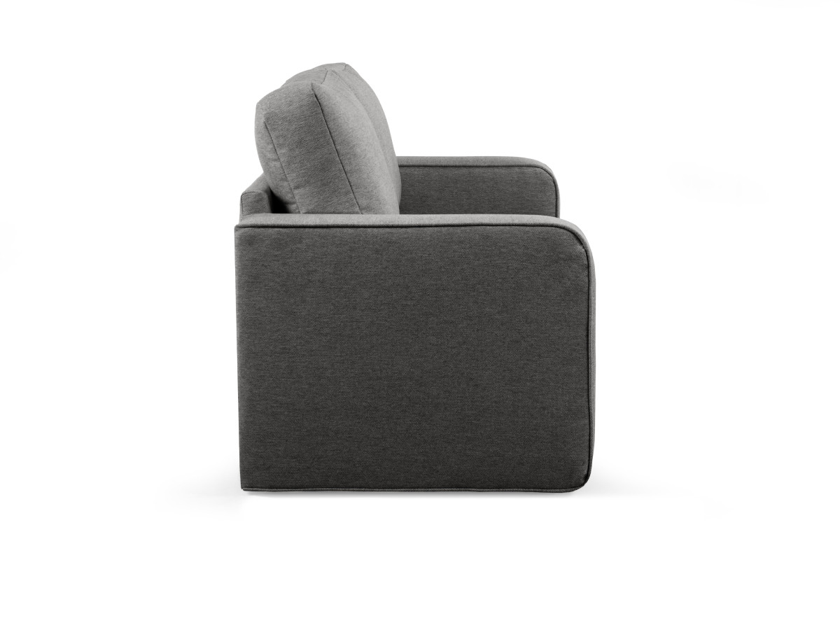 Bobochic Come Schlafsofa 2-Sitzer Melange-Stoff Dunkelgrau