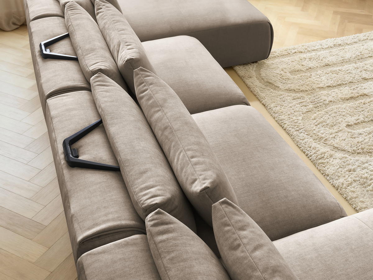 Bobochic Jana Wohnlandschaft Samt Taupe