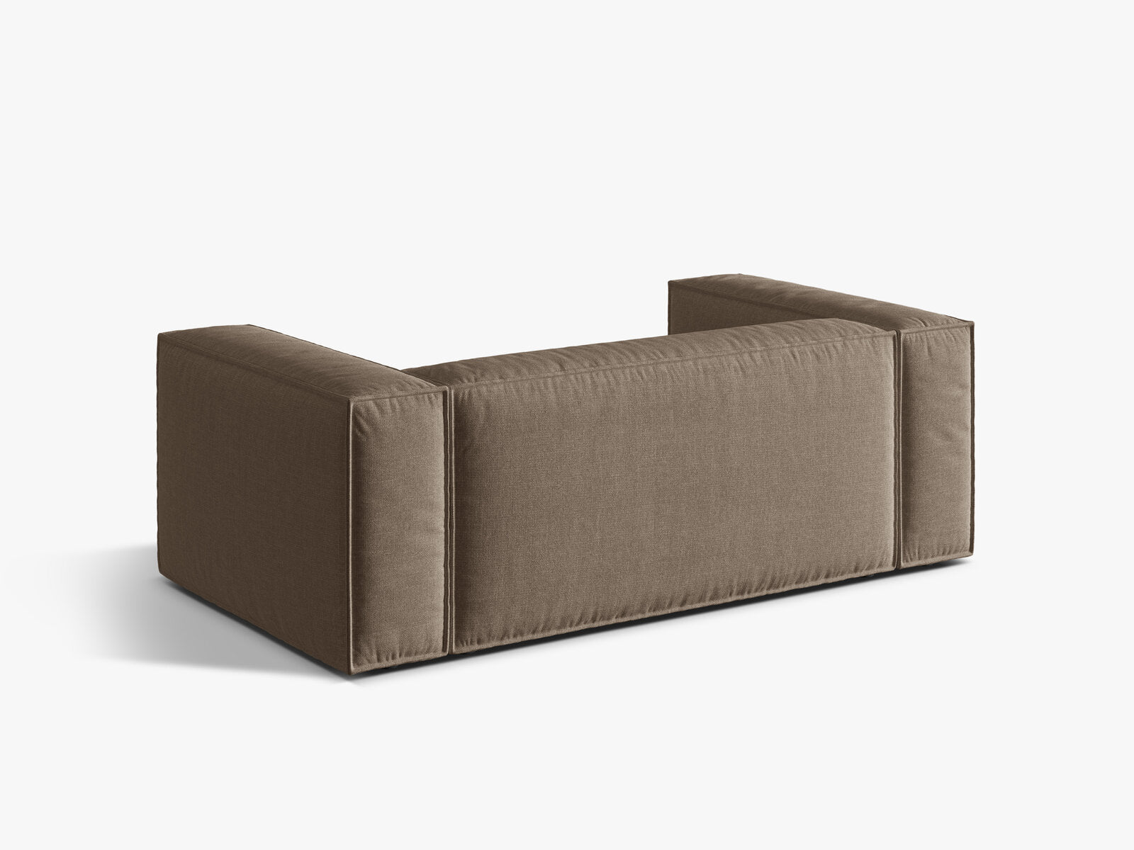 Micadoni Sofa Nuria 2-Sitzer Strukturierter Stoff Cappuccino