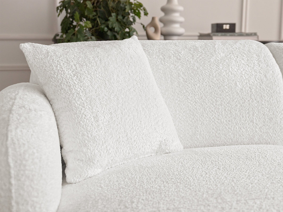 Bobochic Anda Wohnlandschaft Chenille Weiß Ecke links