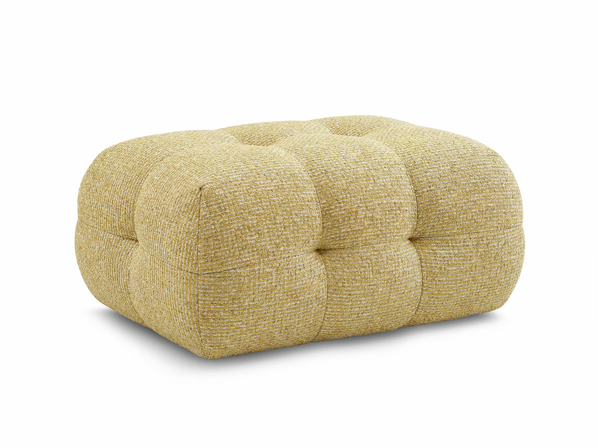 Bobochic Laura Pouf 98 × 62 cm Melange-Stoff Gelb