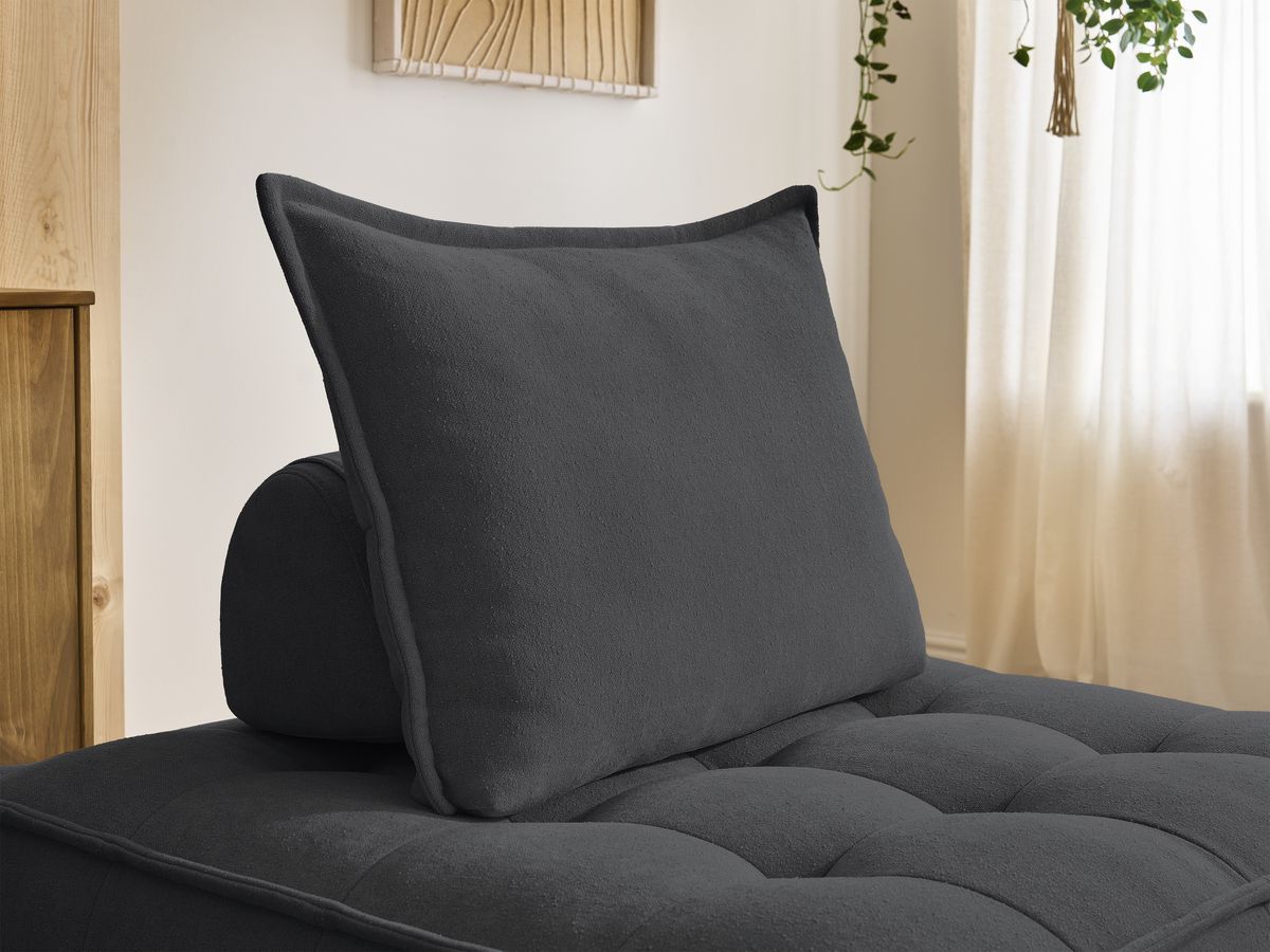 Bobochic Elisa Wohnlandschaft Strukturstoff Dunkelgrau