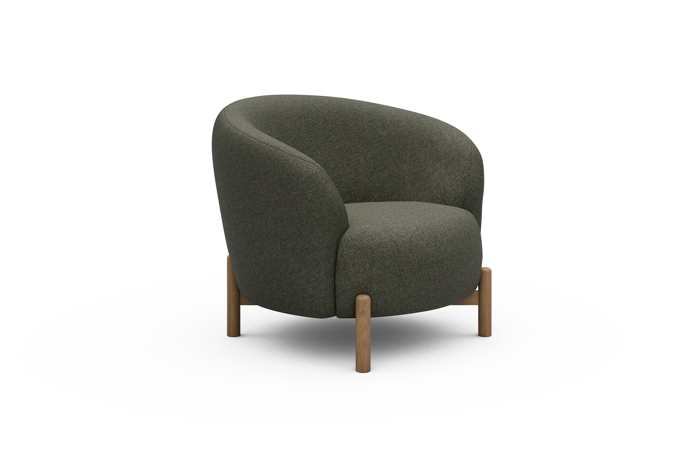 Sessel Ronda Holzbeine Eiche Natur Sama-Winter-Moss