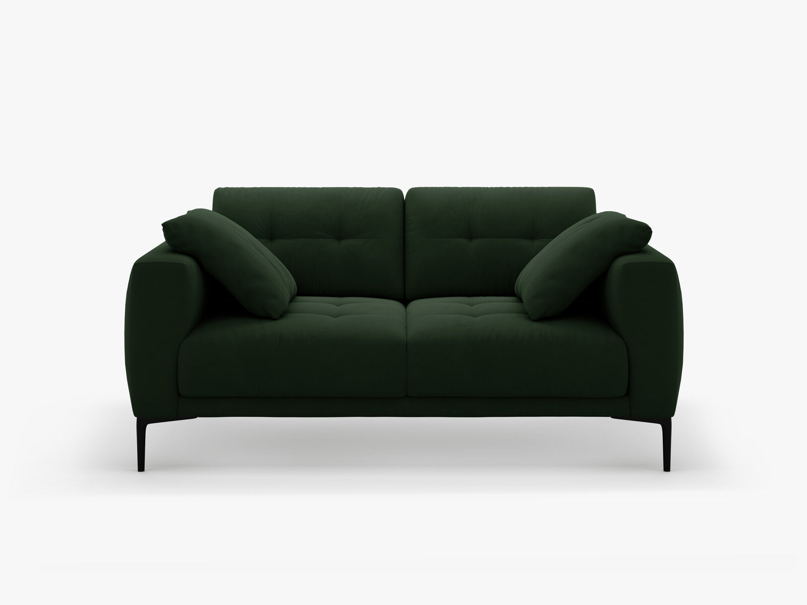 Micadoni Sofa Bemy 2-Sitzer Samt Flaschengrün