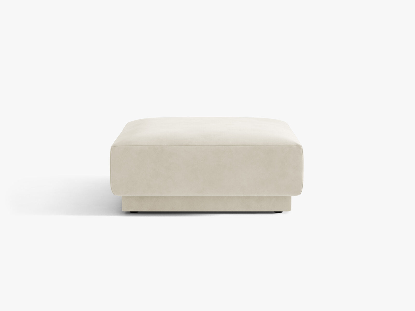 Micadoni Hocker Miley 1-Sitzer Samt Bluvel Helles Beige