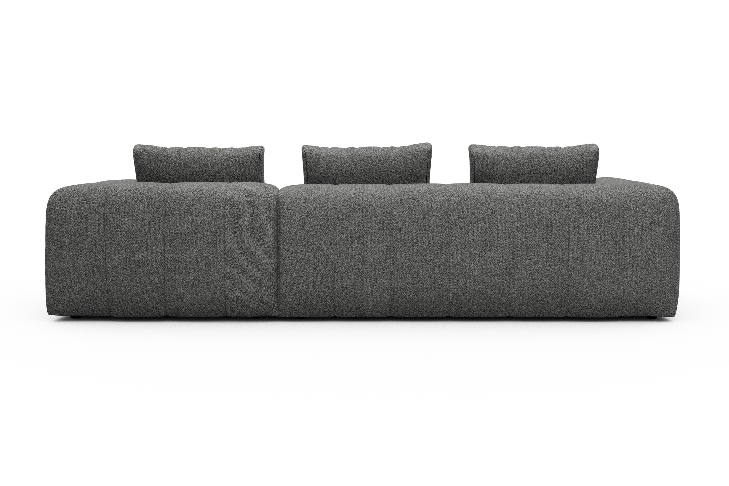 Ecksofa Hugo 2,5-Sitzer Armlehne links mit Chaiselongue Vanora-Warm-Grey