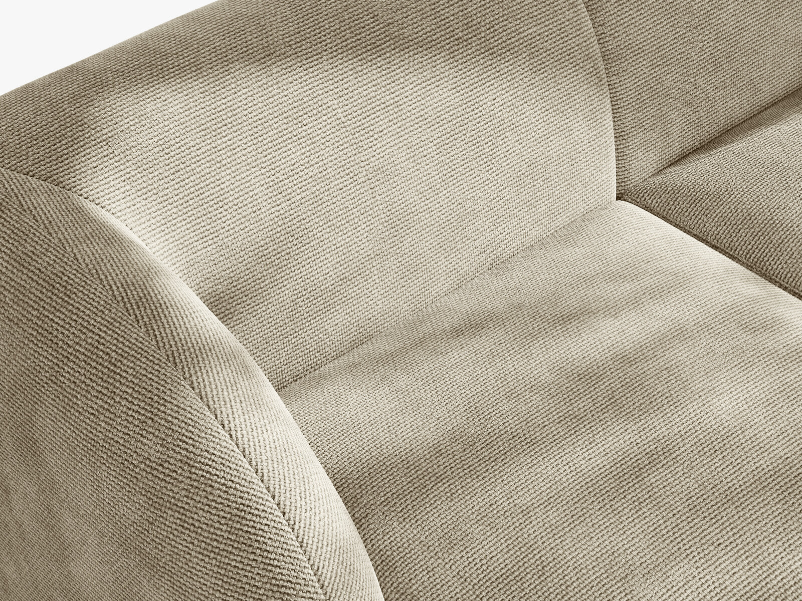 Micadoni 5-Sitzer Symmetrisches Ecksofa Miley Chenille Eden Dunkelbeige