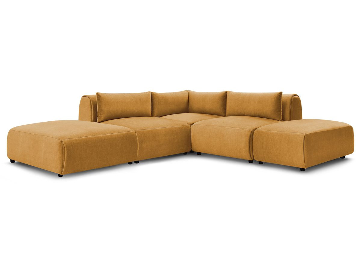 Bobochic Jeanne Ecksofa 271 × 300 cm Samt Gelb
