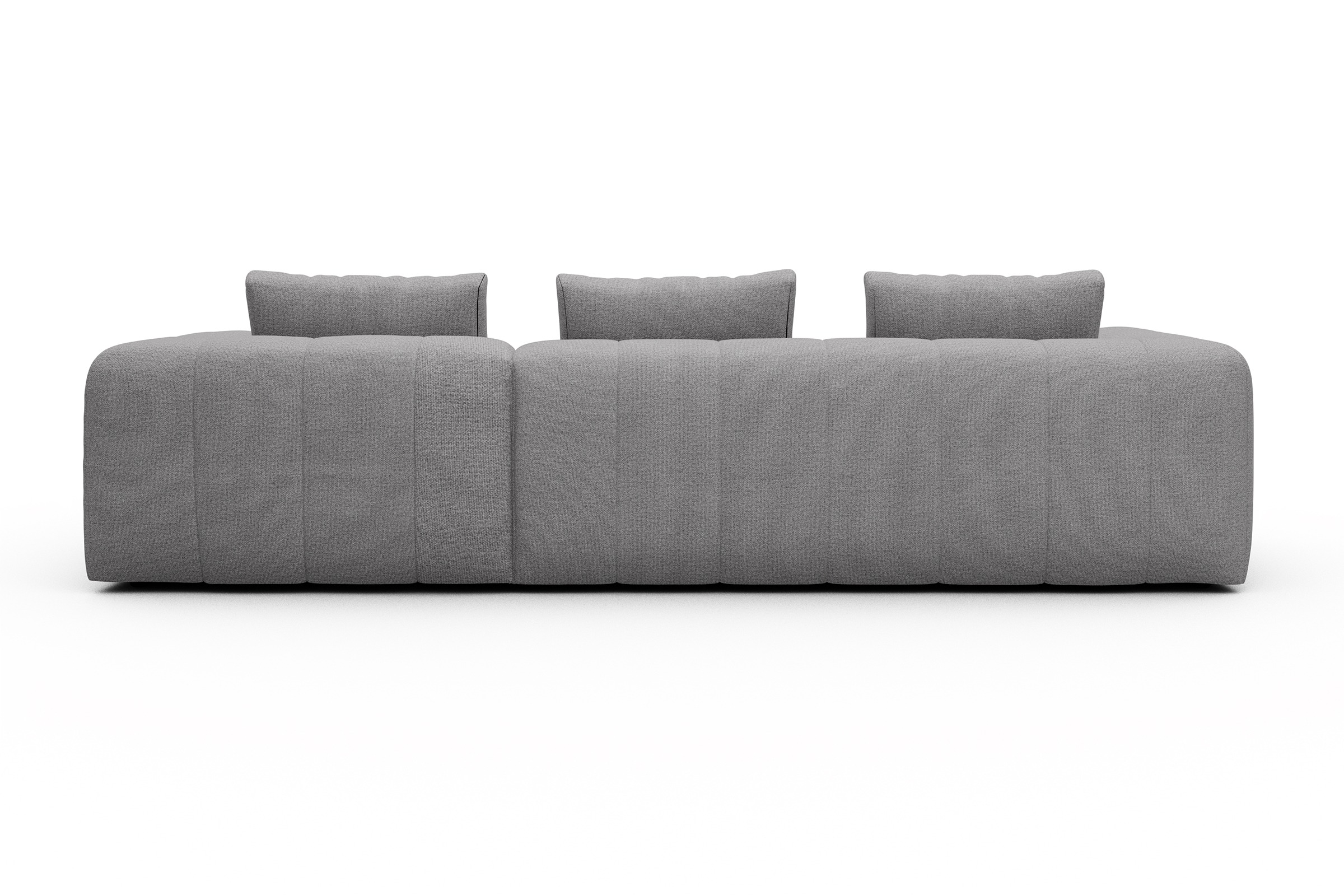 Ecksofa Hugo 2,5-Sitzer Armlehne links mit Chaiselongue Sama-Grey