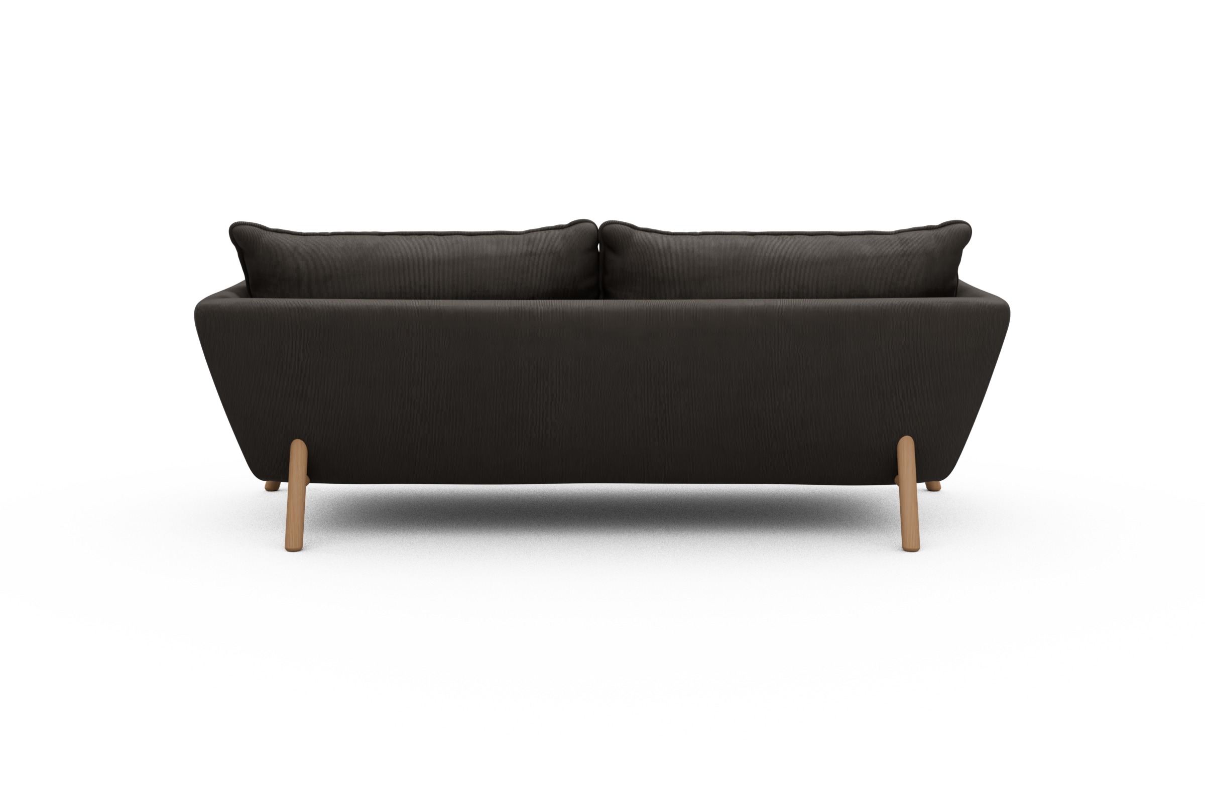 Sofa Emil PREMIUM 3-Sitzer Beinfarbe Eiche Natur Cordufine-Taupe