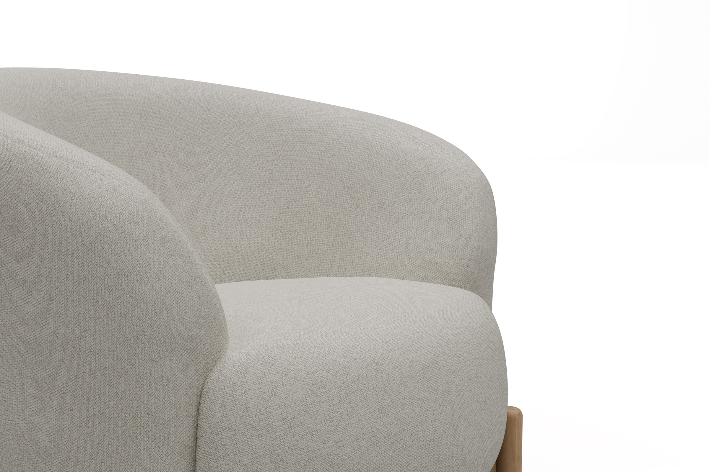 Sessel Ronda Holzbeine Eiche Natur Denari-Clean-Beige